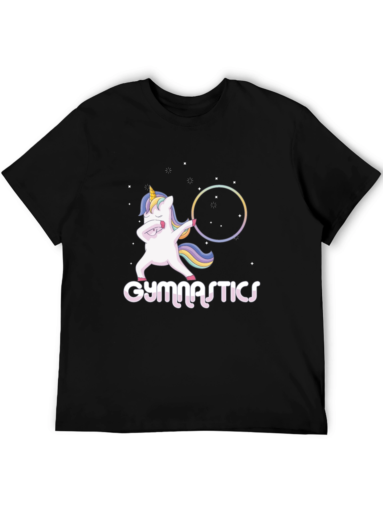 Unicorn Gymnastics Black T-Shirt