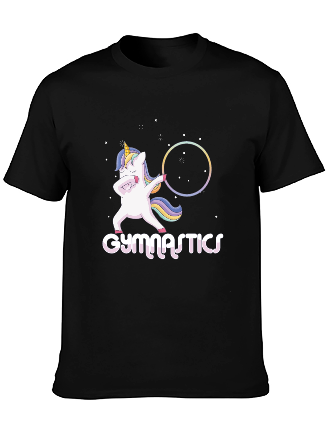 Unicorn Gymnastics Black T-Shirt