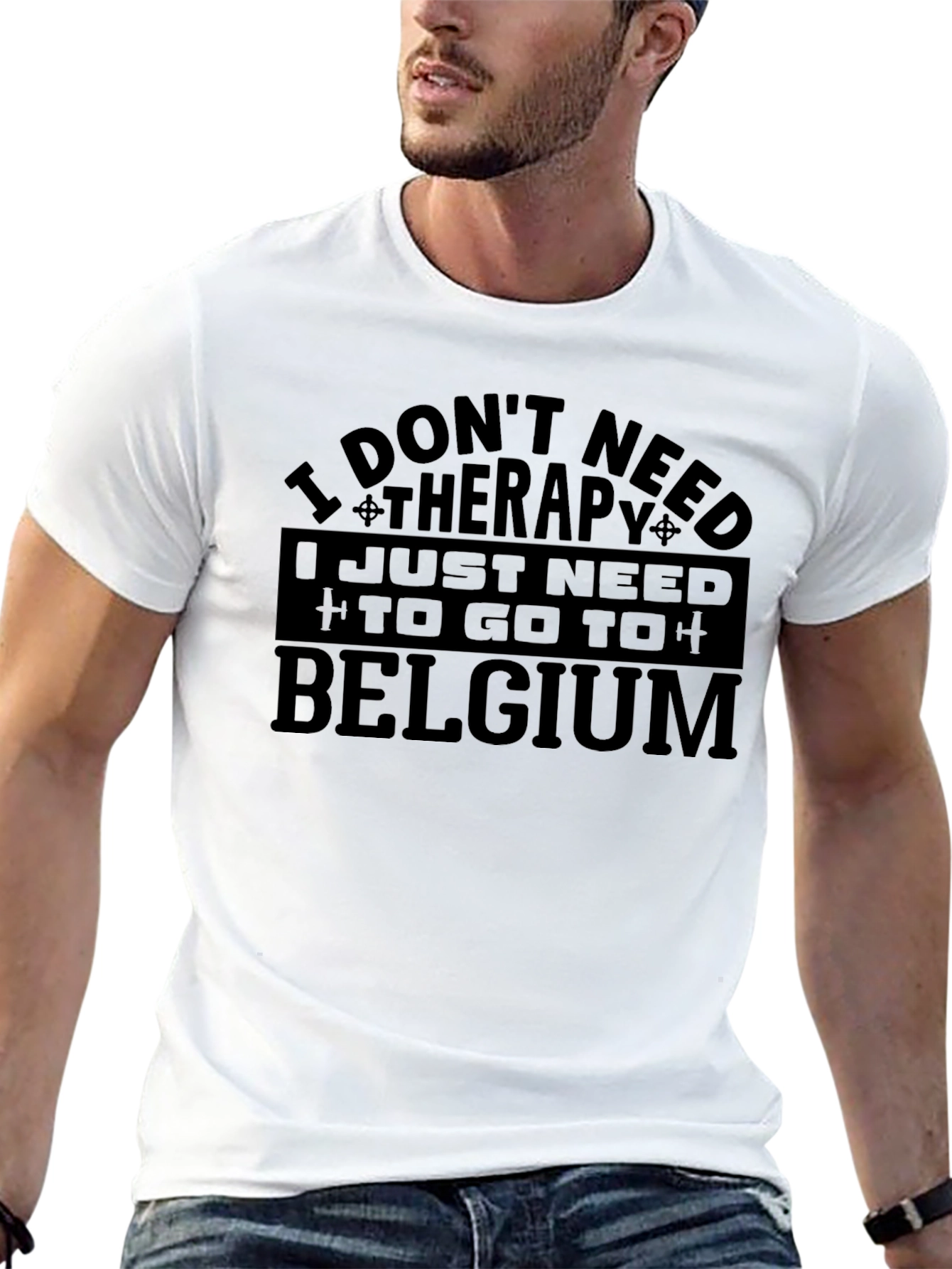 Funny Belgium Therapy T-Shirt