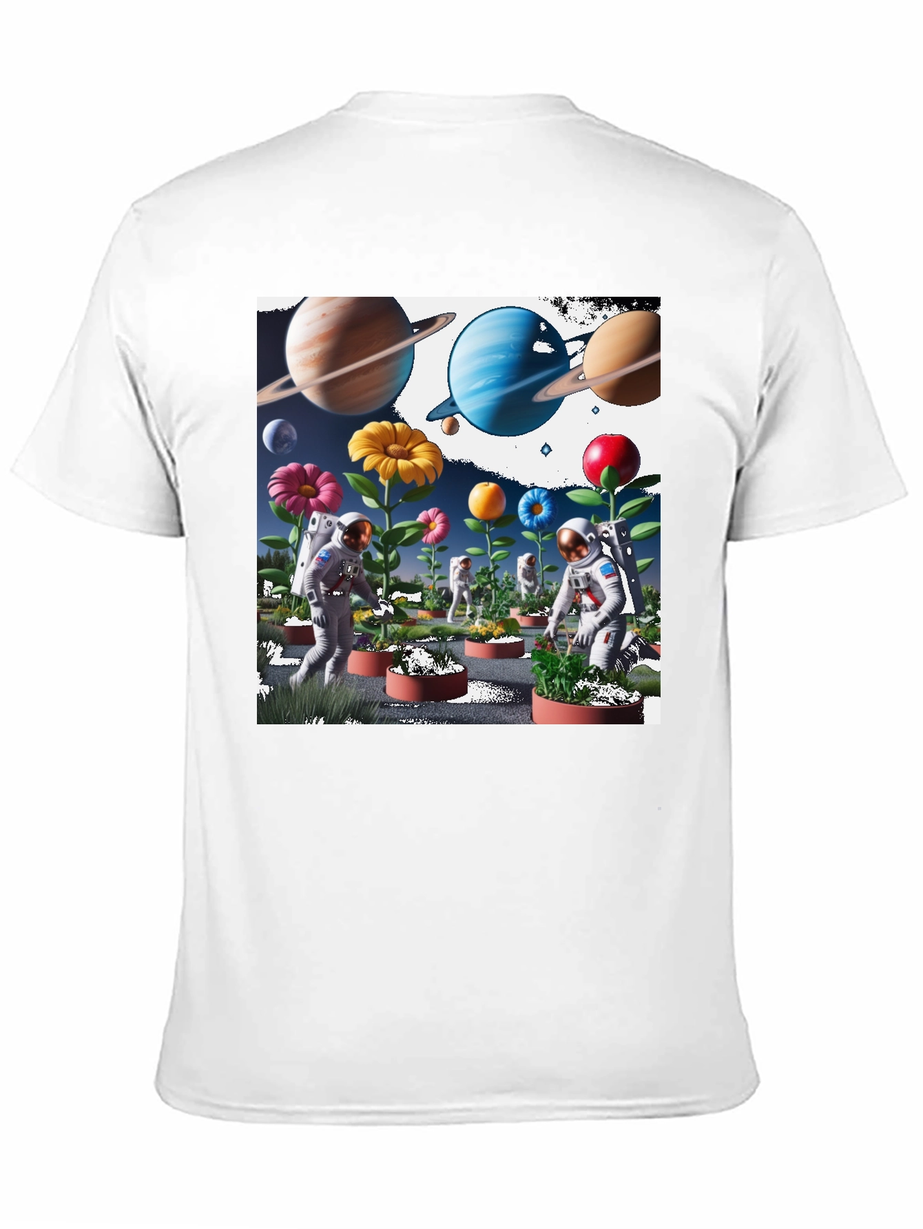 Astronauts Planting Flowers T-Shirt