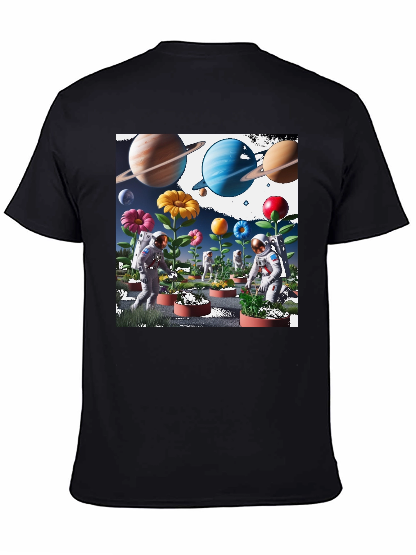 Astronauts Planting Flowers T-Shirt
