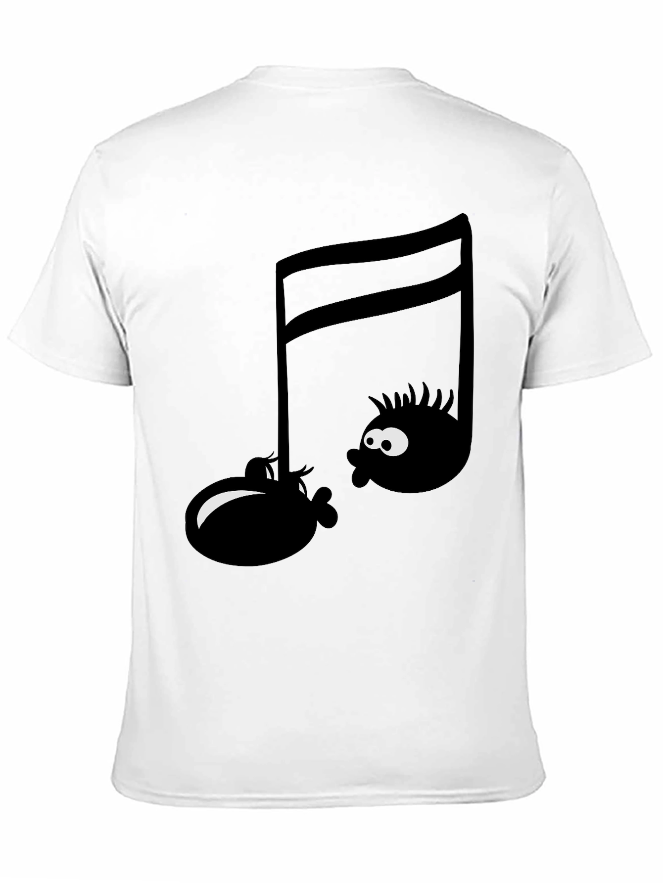 Musical Note Graphic Tee - Funny Cartoon T-Shirt