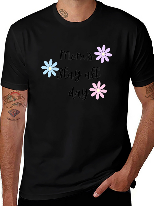 Moms Slay All Day Graphic T-Shirt