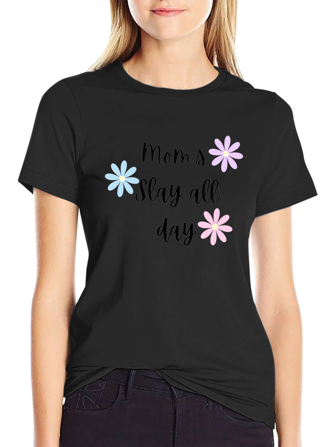 Moms Slay All Day Graphic T-Shirt