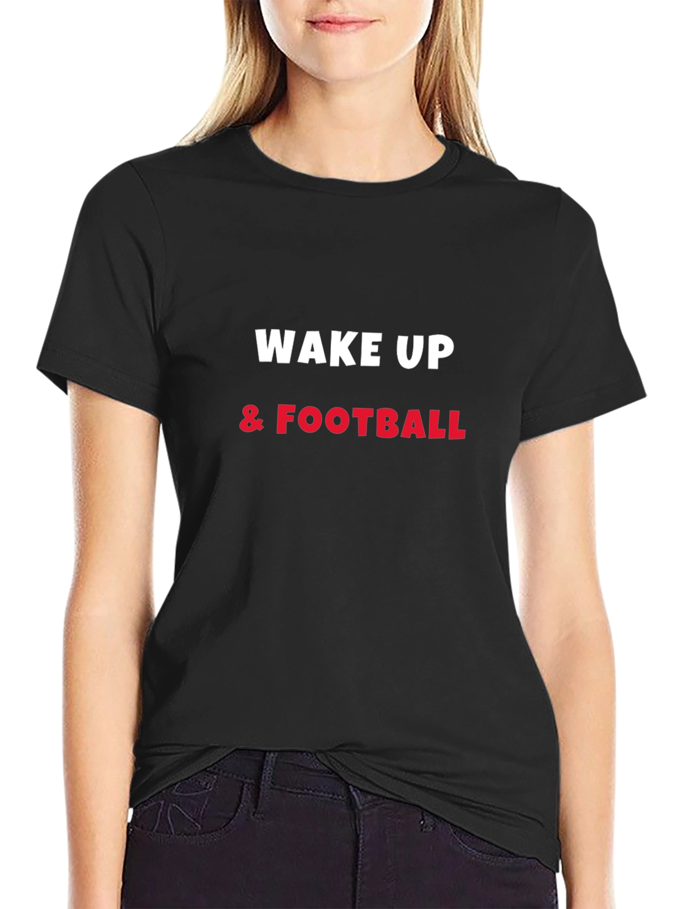 Wake Up & Football Graphic Tee