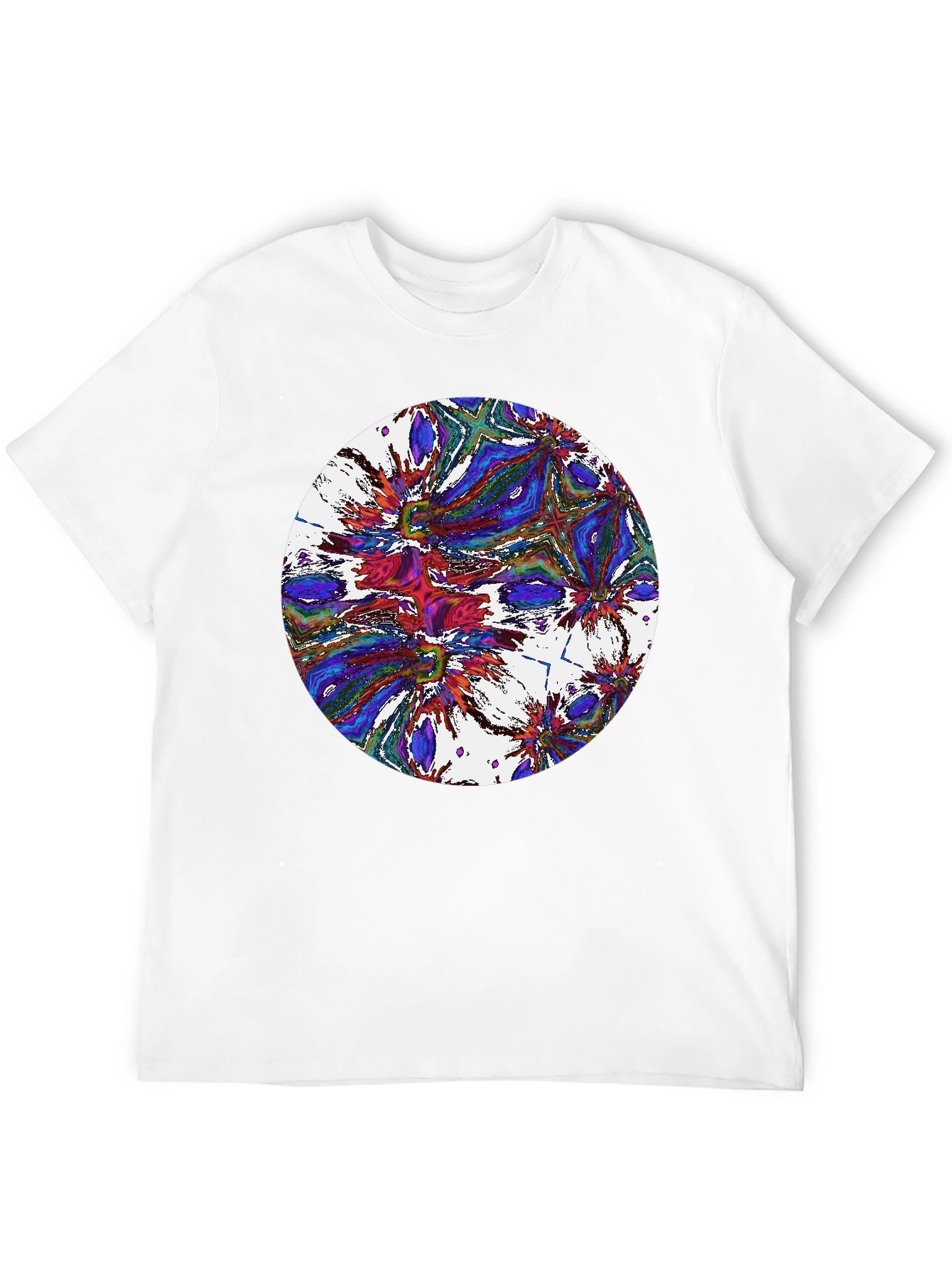 Abstract Circle Graphic Black T-Shirt