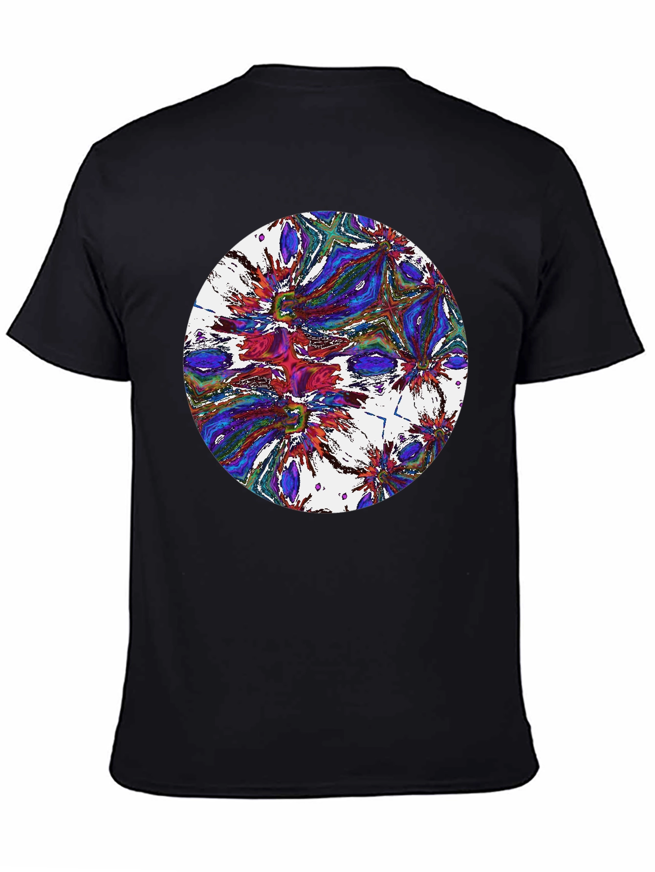 Abstract Circle Graphic Black T-Shirt