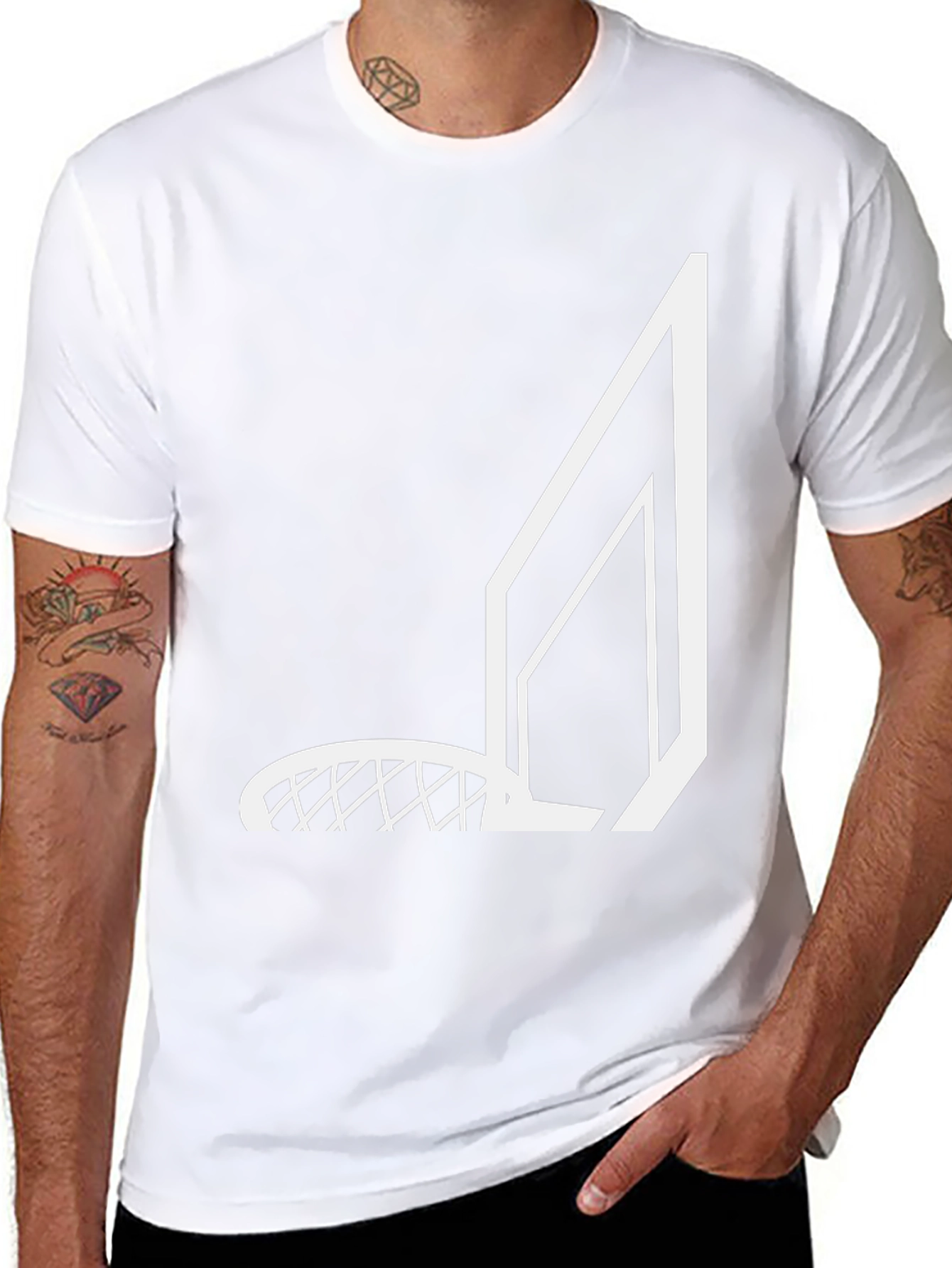 Basketball Hoop Graphic T-Shirt