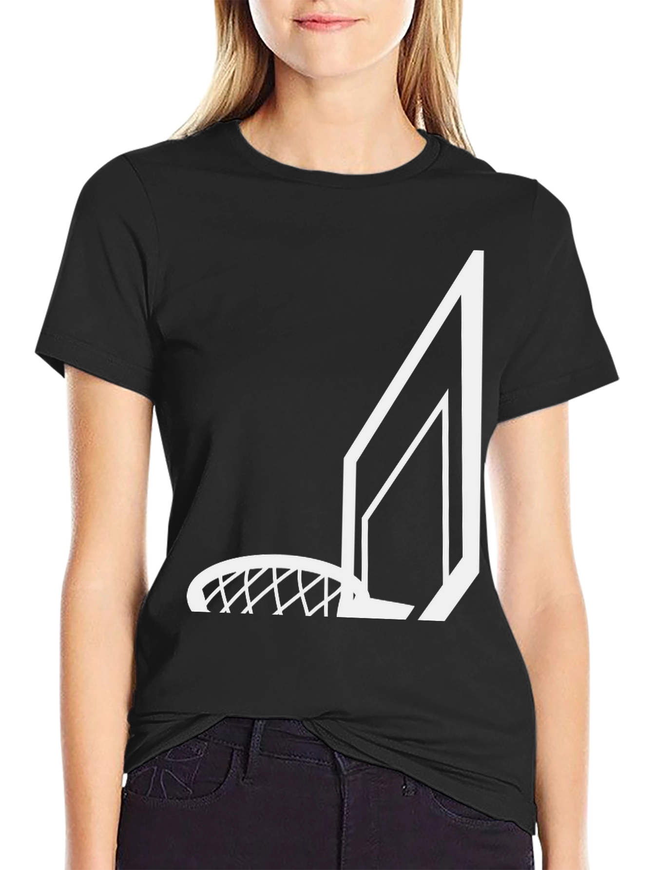 Basketball Hoop Graphic T-Shirt