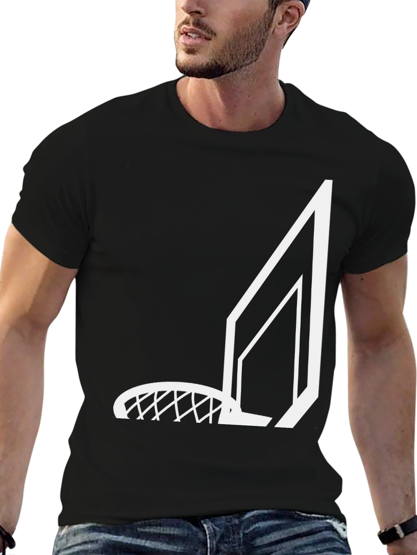 Basketball Hoop Graphic T-Shirt