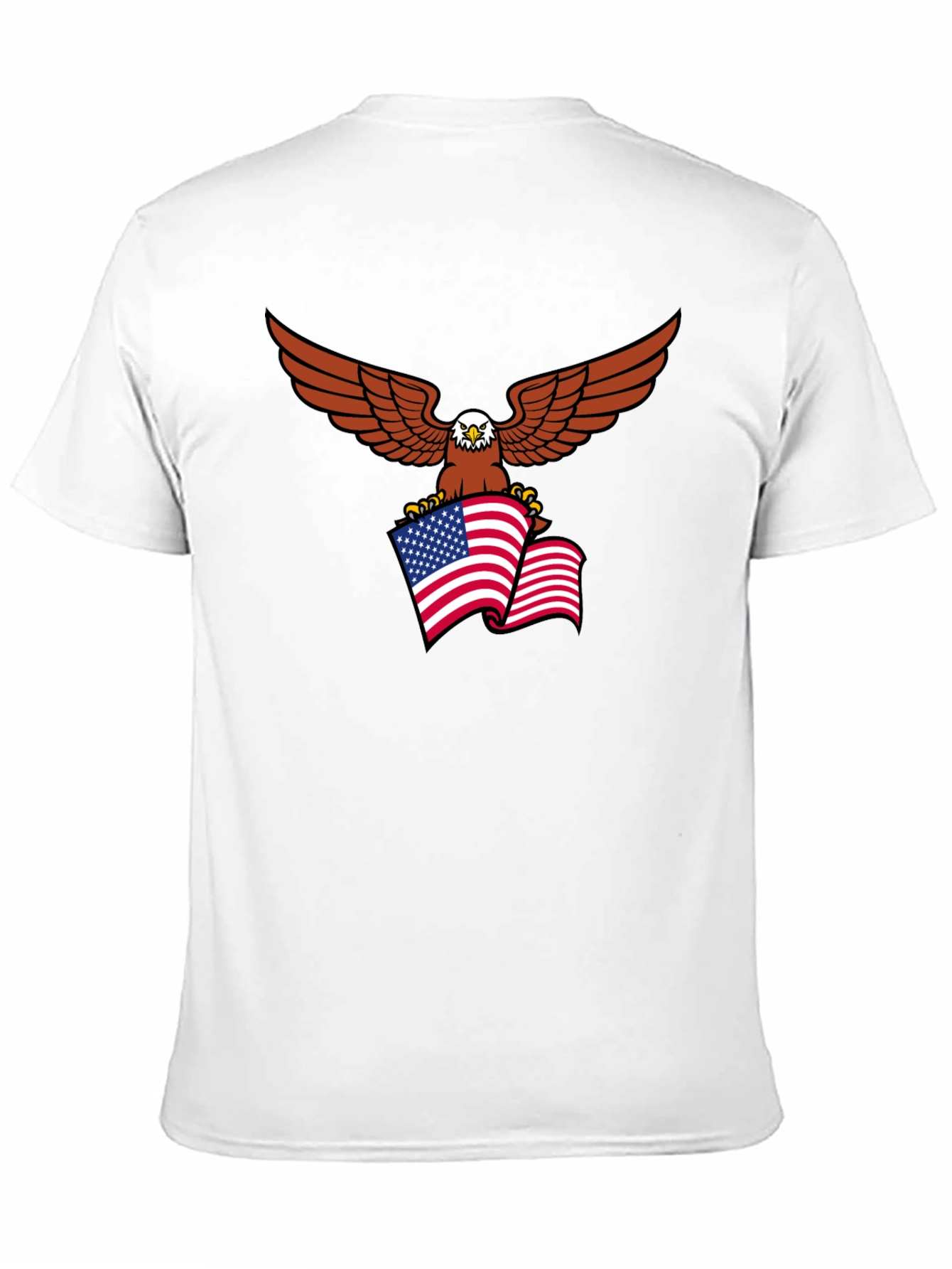 Eagle & US Flag Graphic Tee - Patriotic Style
