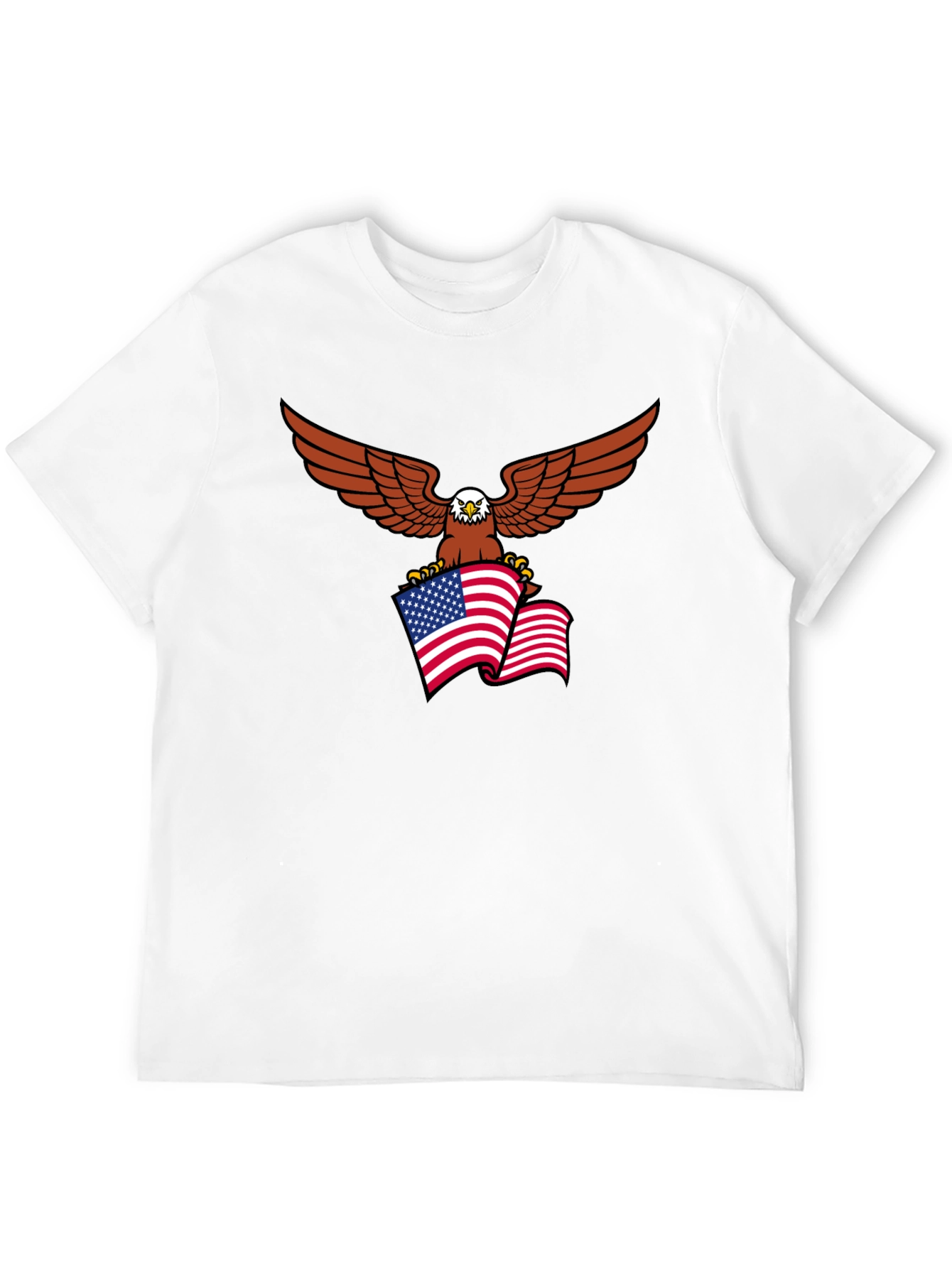 Eagle & US Flag Graphic Tee - Patriotic Style