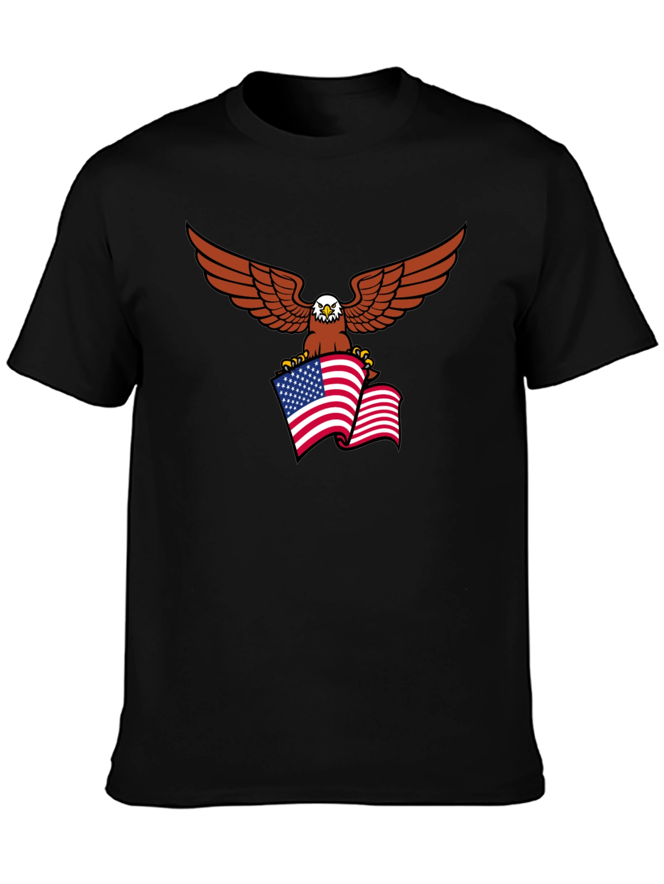 Eagle & US Flag Graphic Tee - Patriotic Style