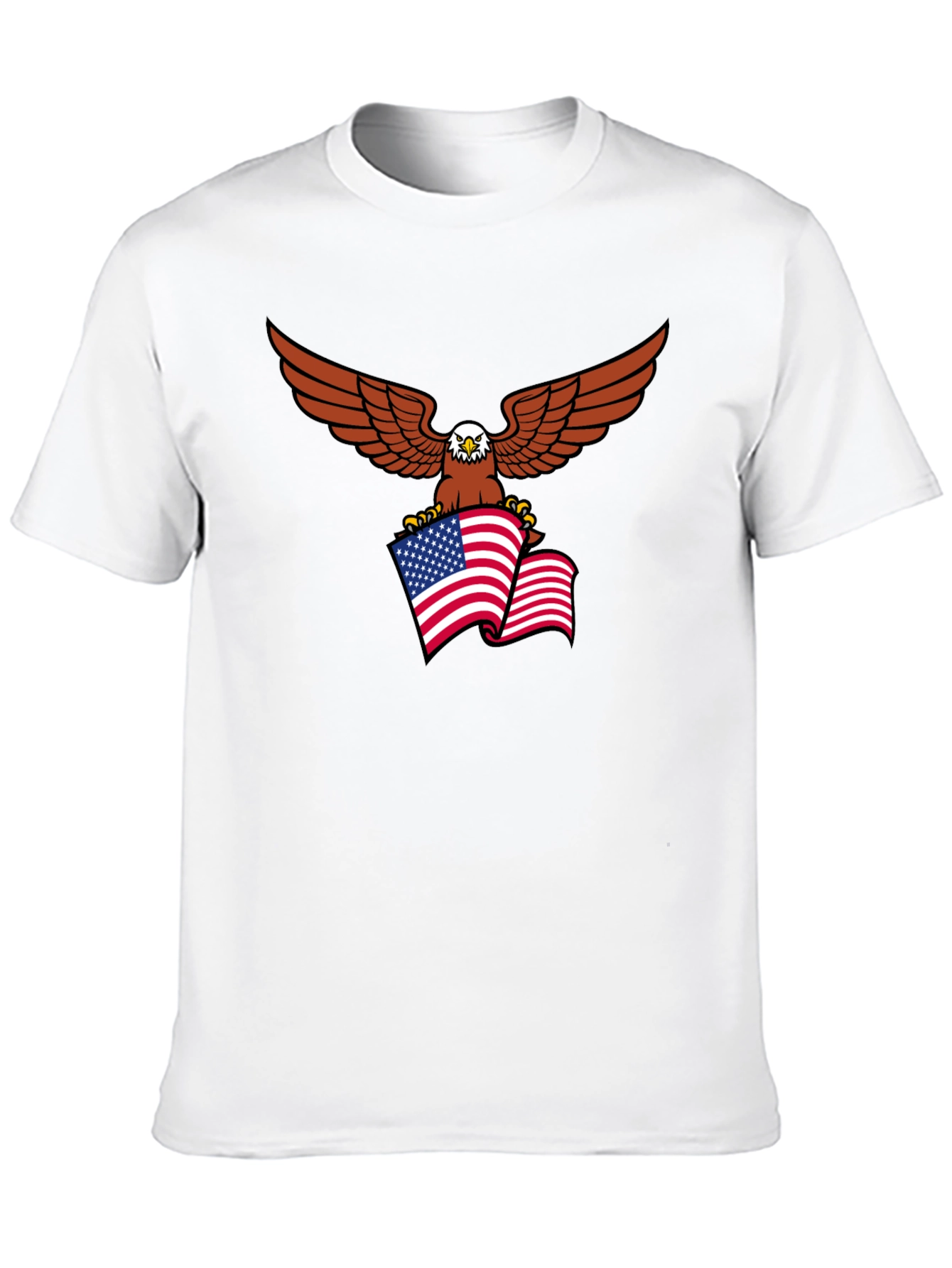 Eagle & US Flag Graphic Tee - Patriotic Style