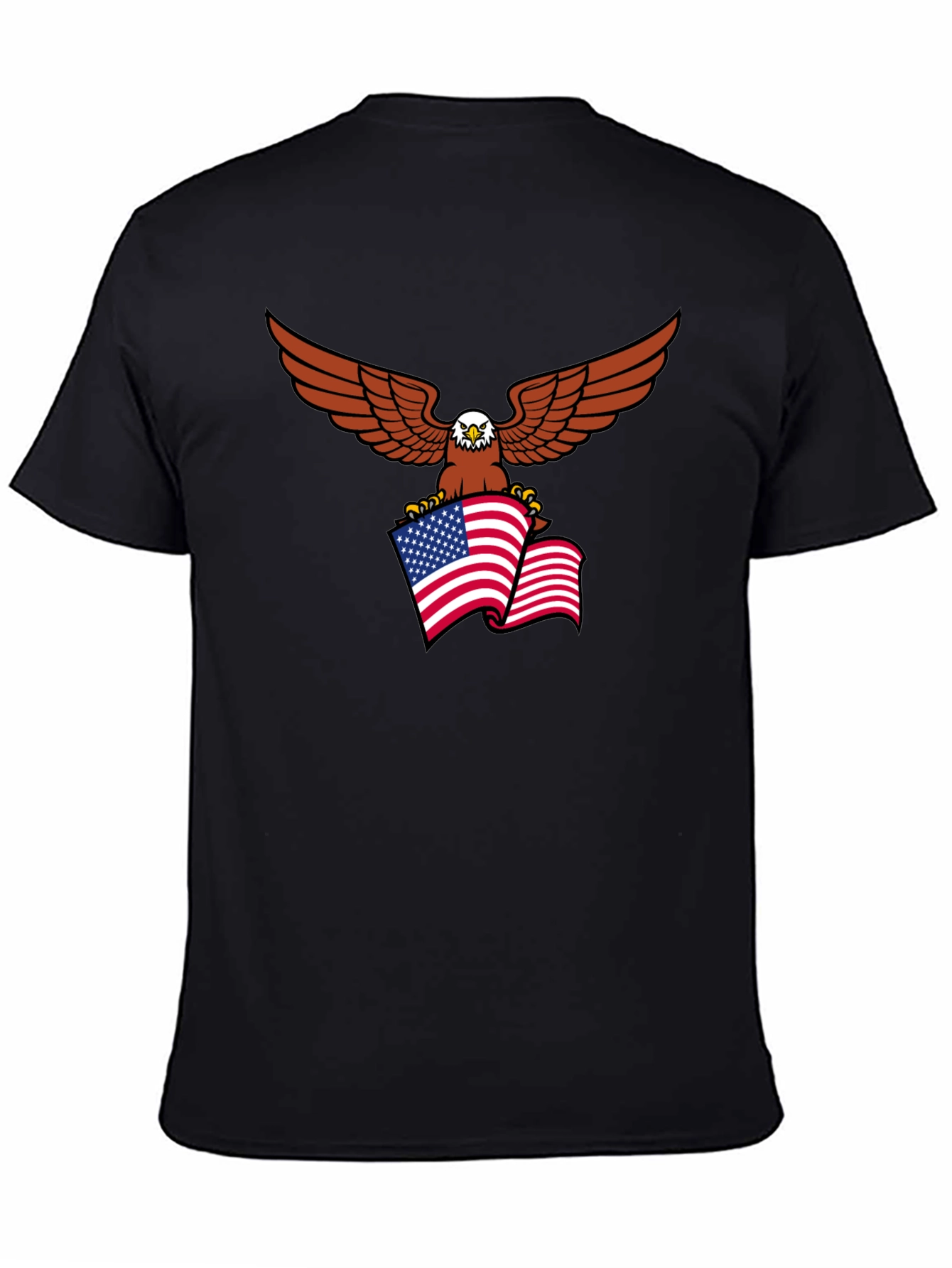 Eagle & US Flag Graphic Tee - Patriotic Style