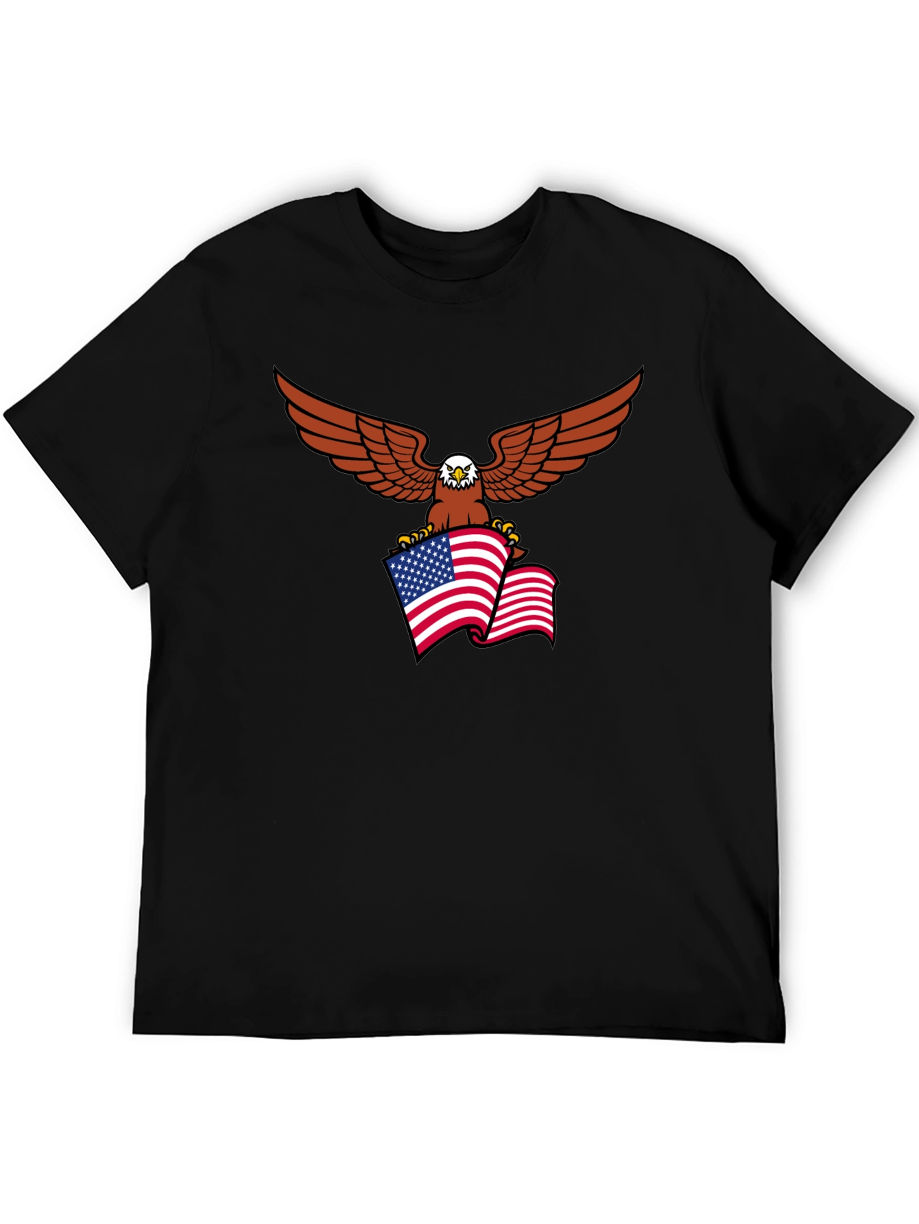 Eagle & US Flag Graphic Tee - Patriotic Style