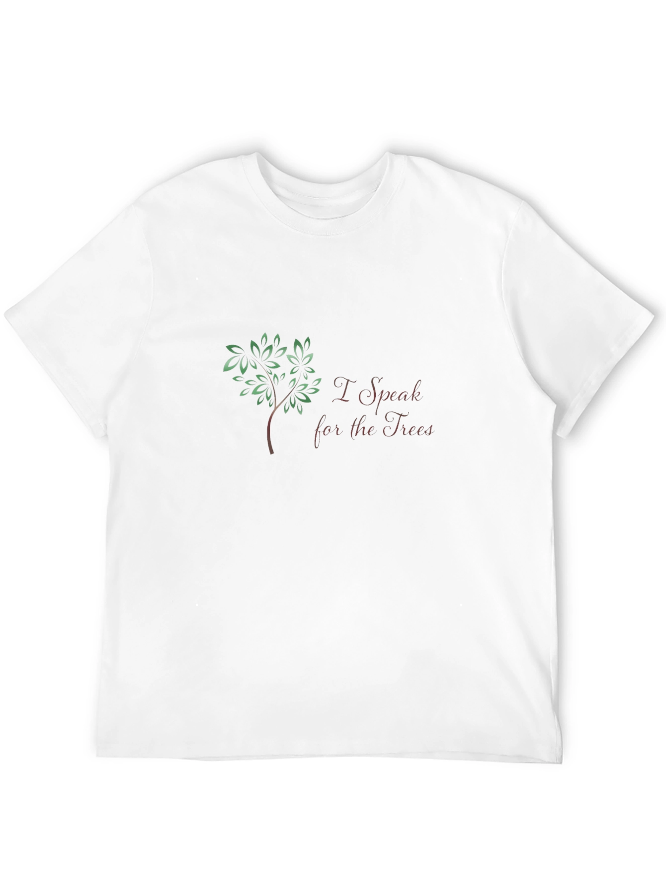I Speak for the Trees Black Graphic T-Shirt