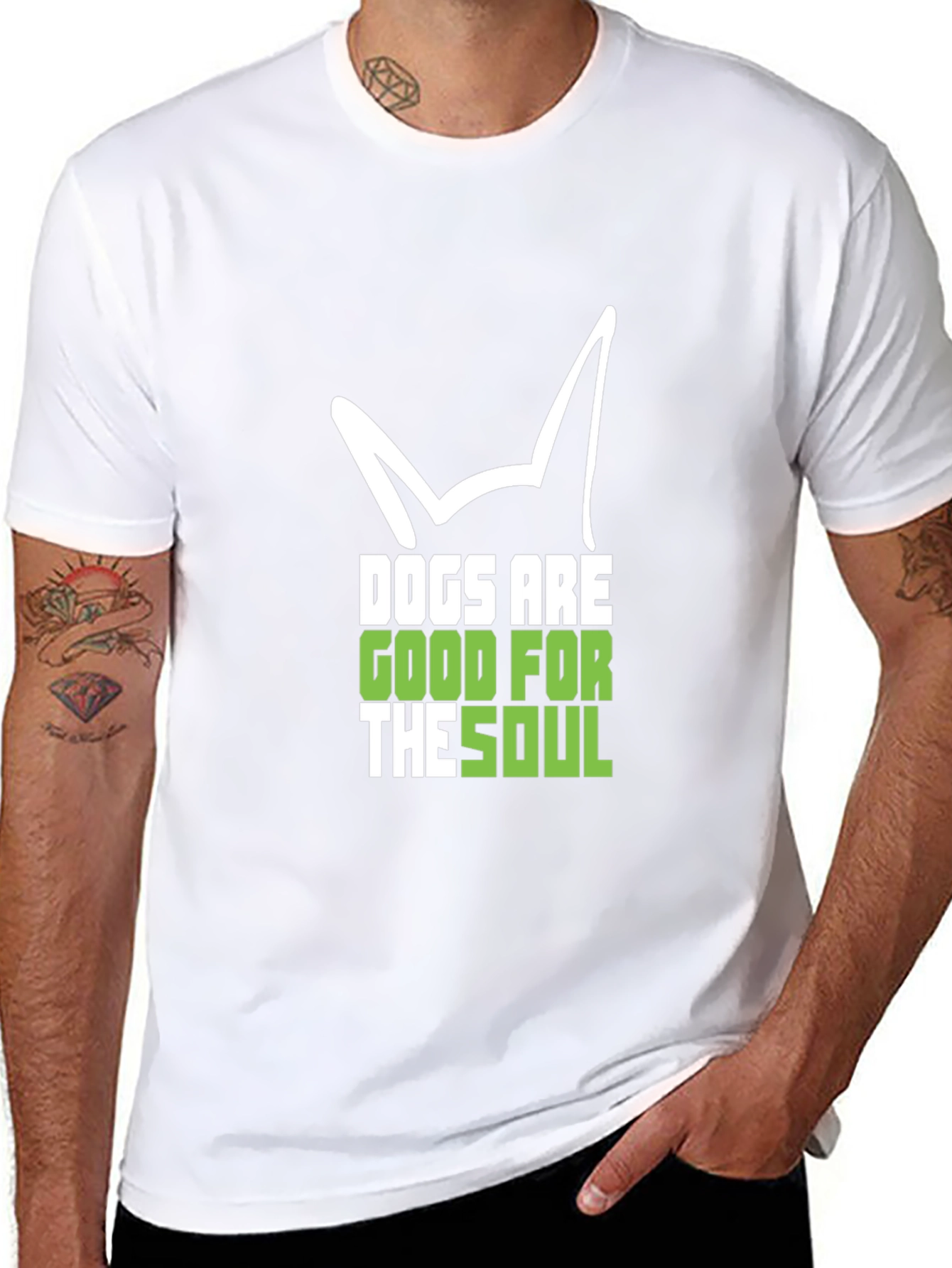 Dogs Are Good For The Soul Black T-Shirt