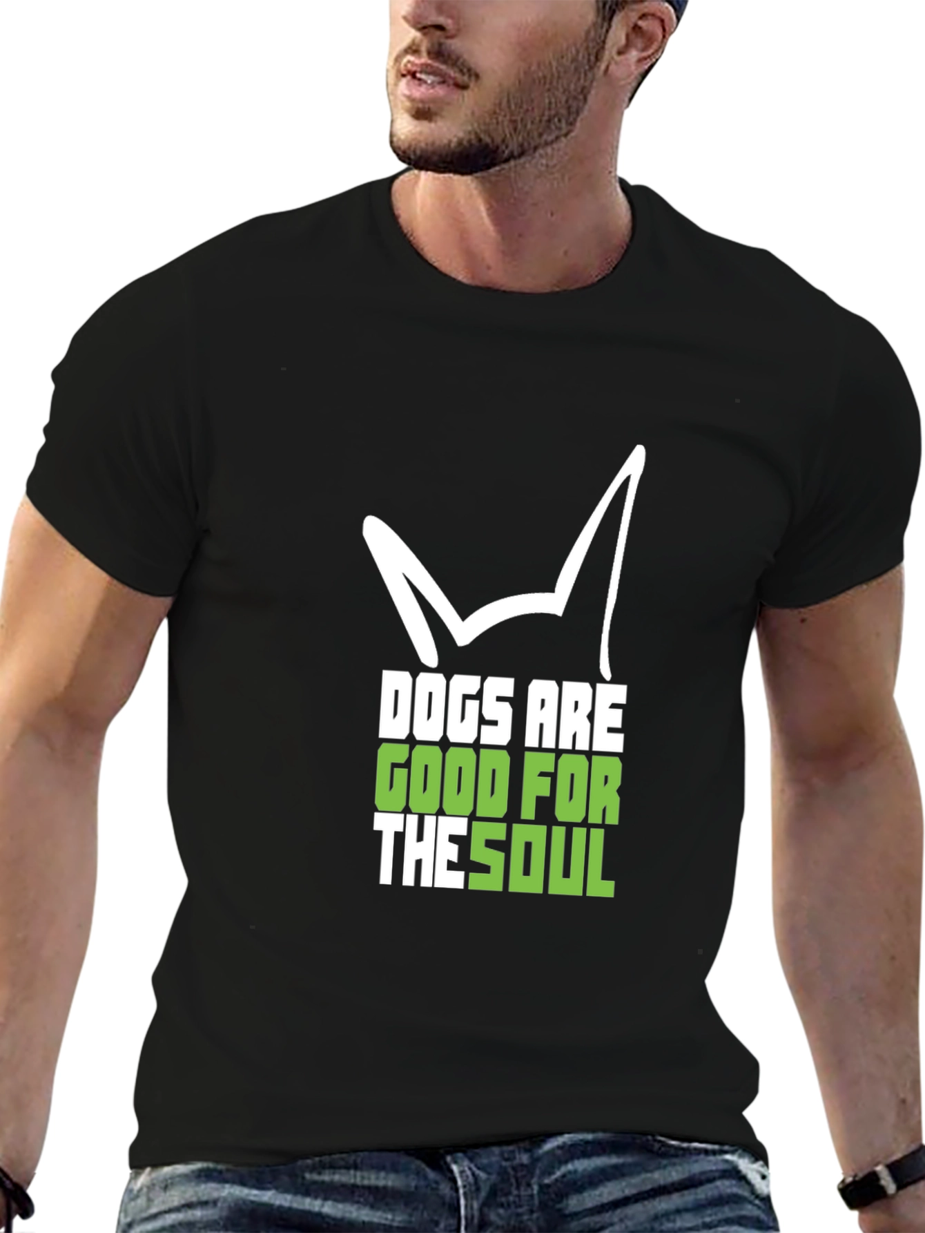 Dogs Are Good For The Soul Black T-Shirt