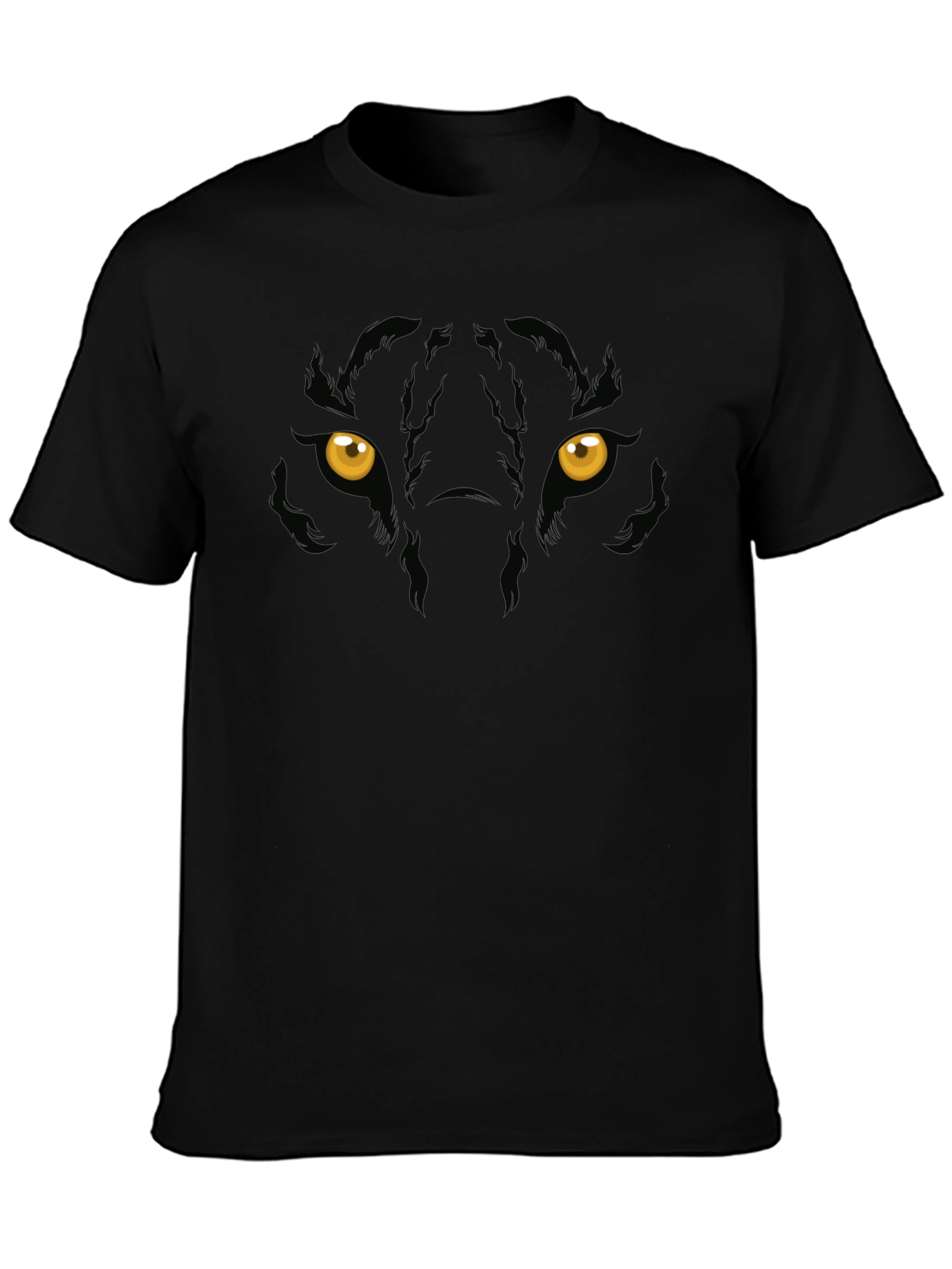 Black Panther Eyes Graphic Print Mens T-Shirt