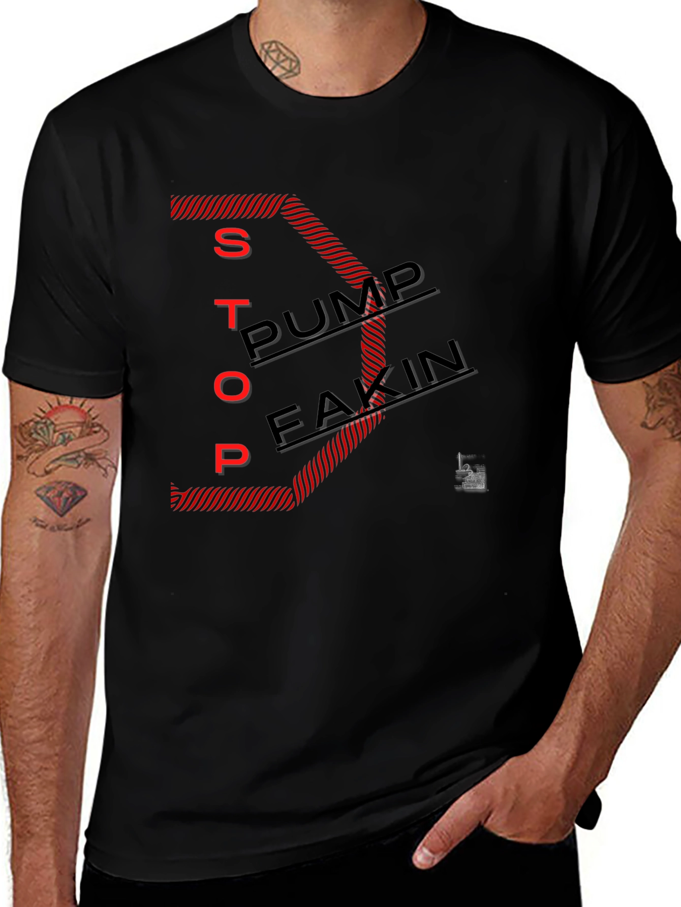 Stop Pump Fakin Graphic Tee - Black