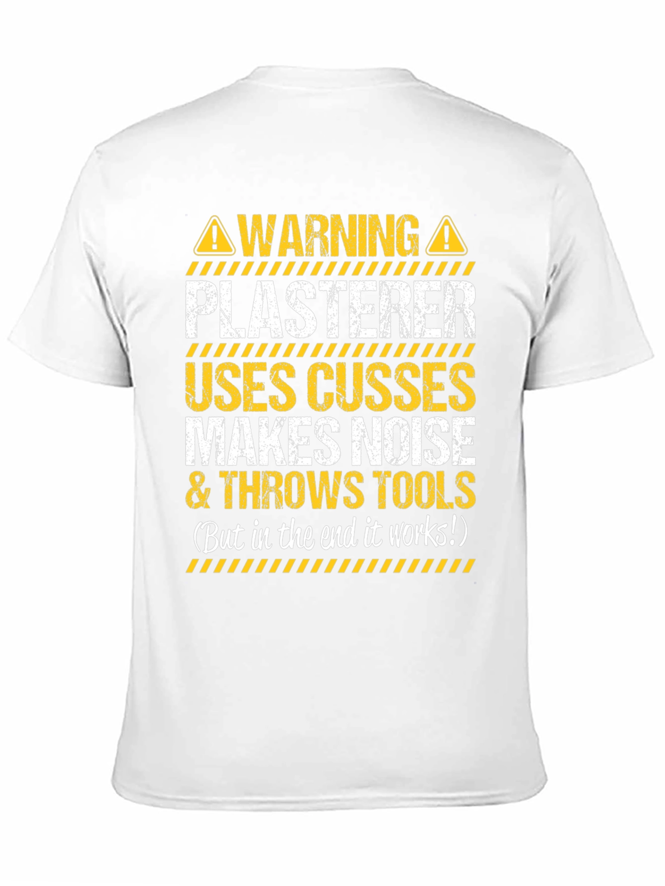 Warning Plasterer T-Shirt - Funny Construction Worker Tee