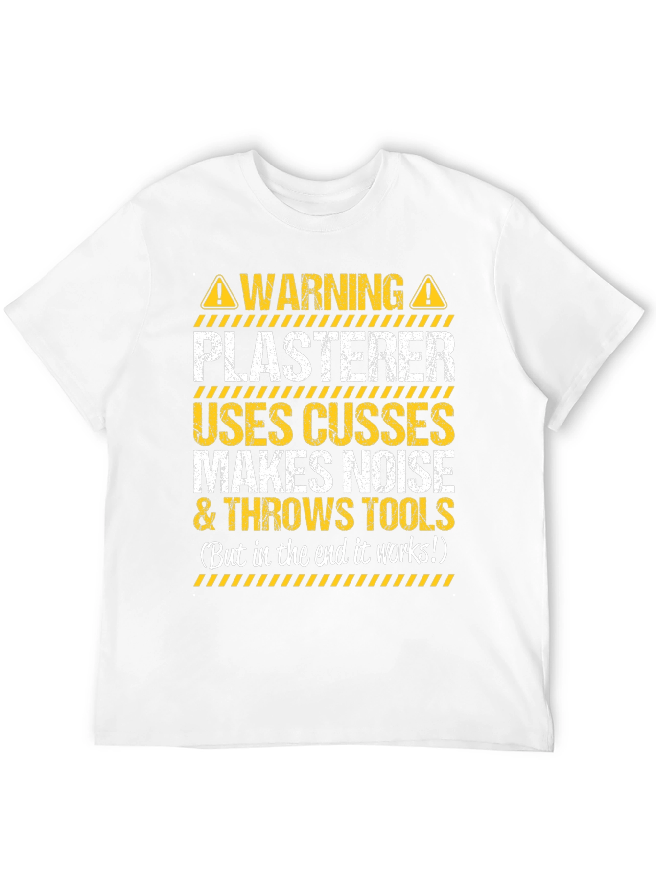 Warning Plasterer T-Shirt - Funny Construction Worker Tee