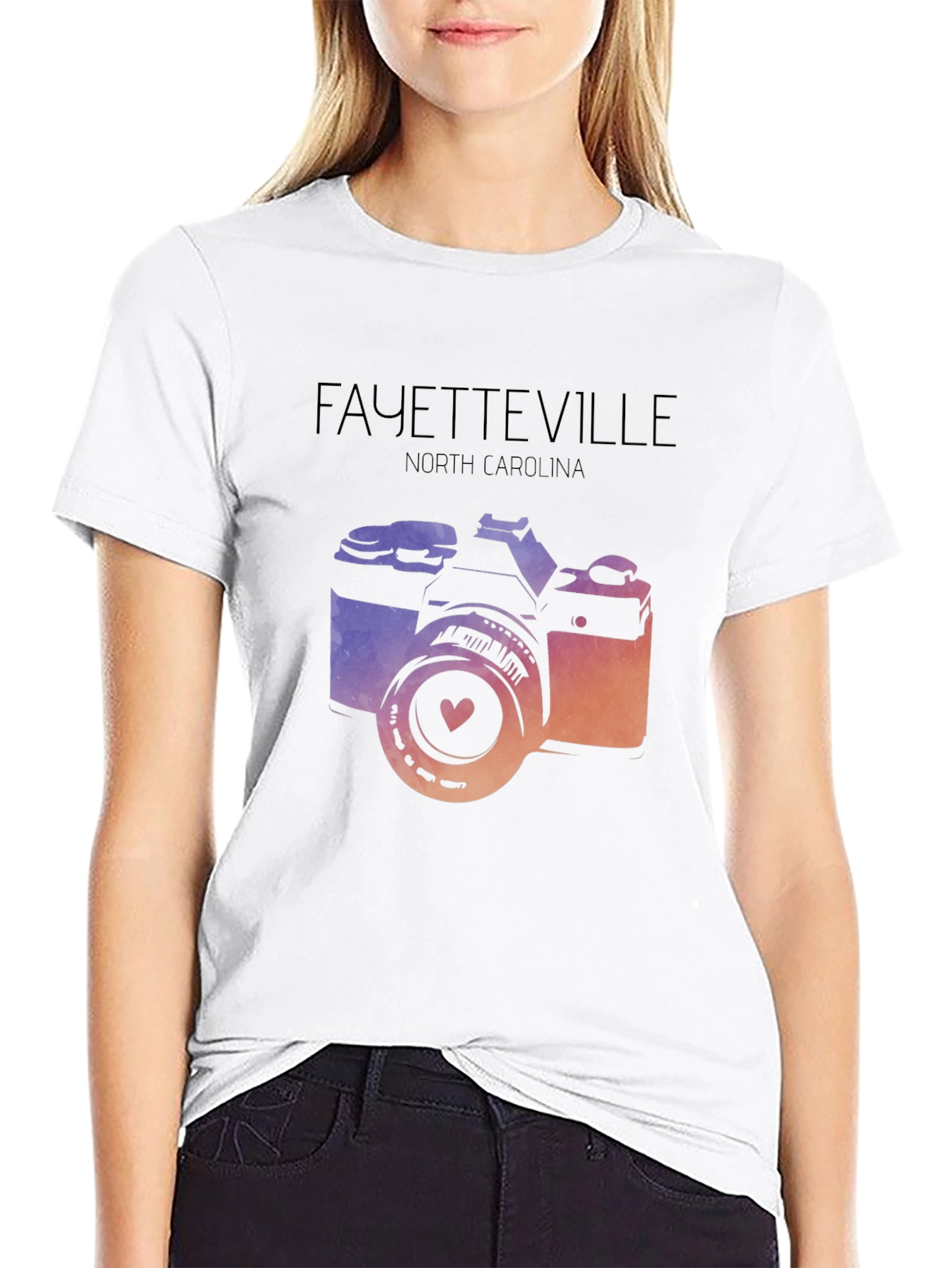 Fayetteville North Carolina Camera Graphic T-Shirt