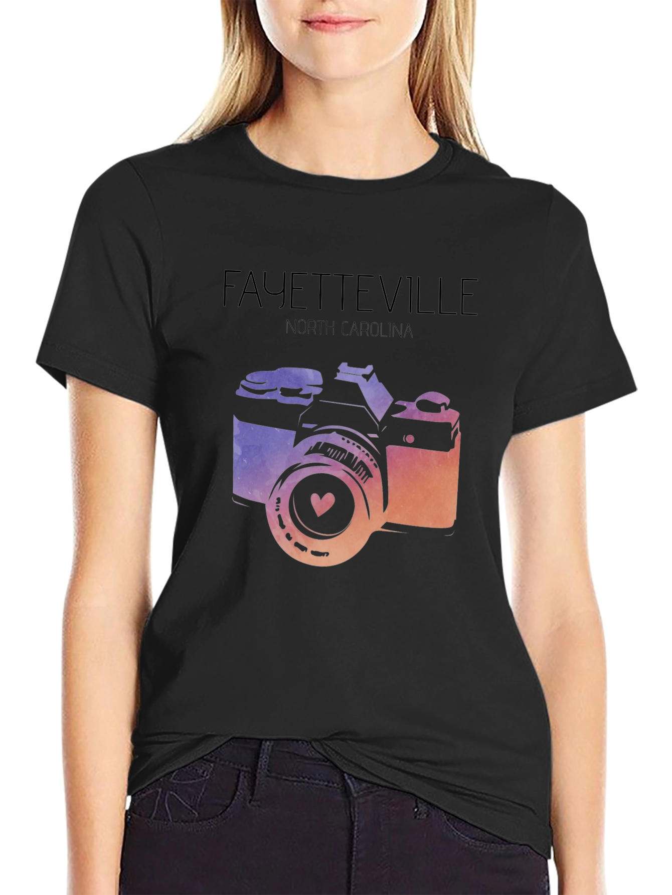 Fayetteville North Carolina Camera Graphic T-Shirt