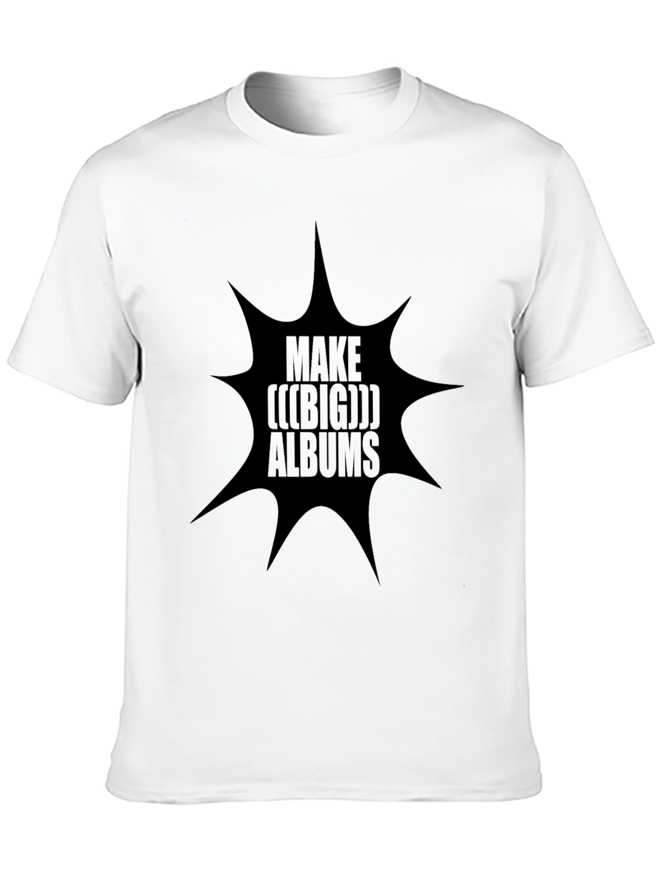 Make Big Albums Black Graphic Tee