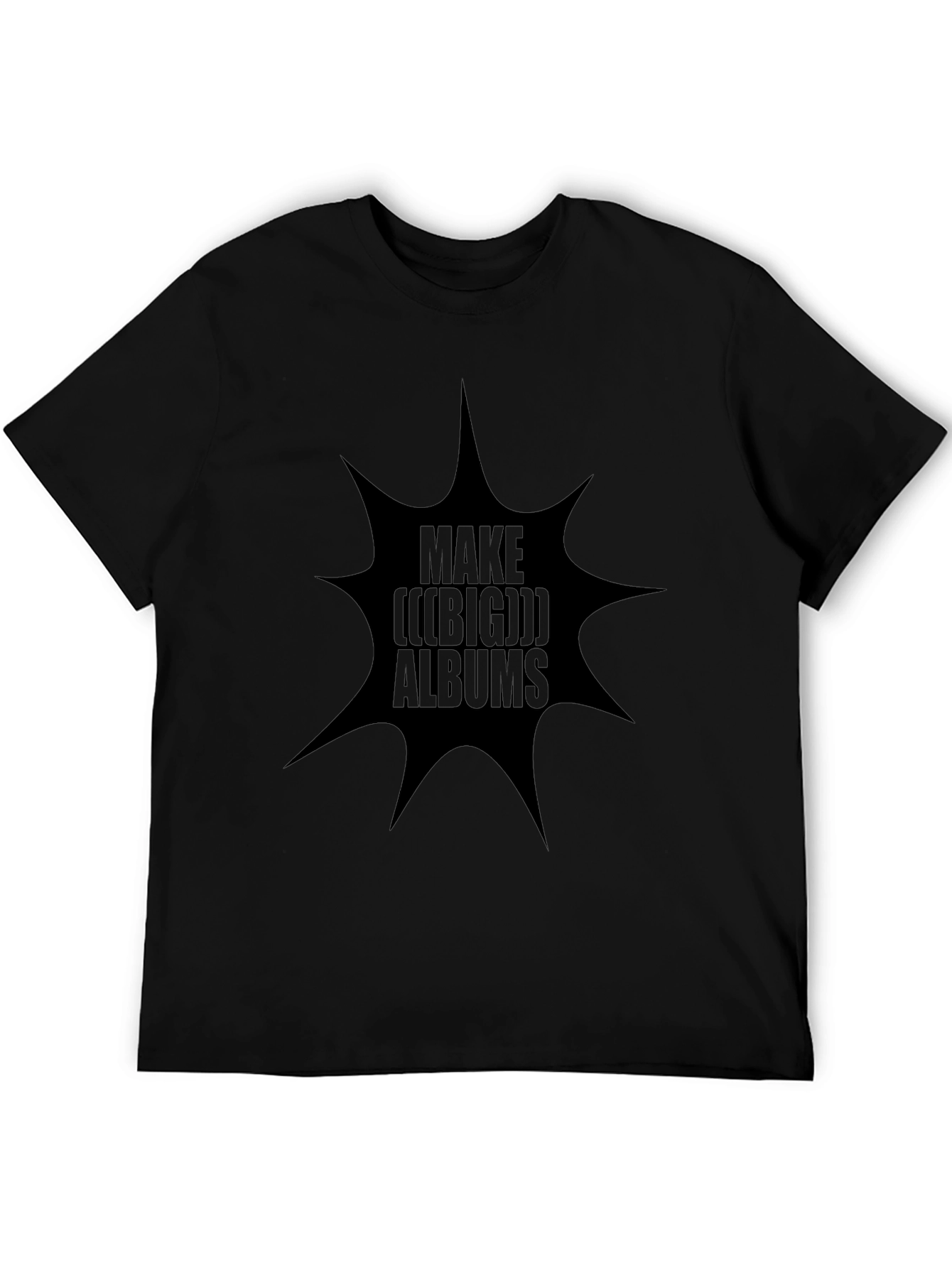Make Big Albums Black Graphic Tee
