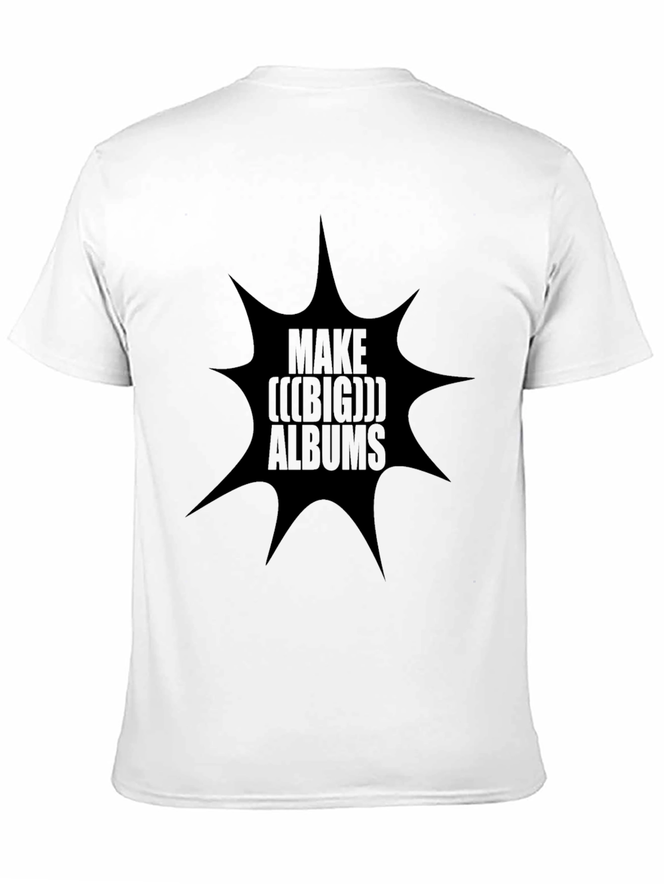 Make Big Albums Black Graphic Tee