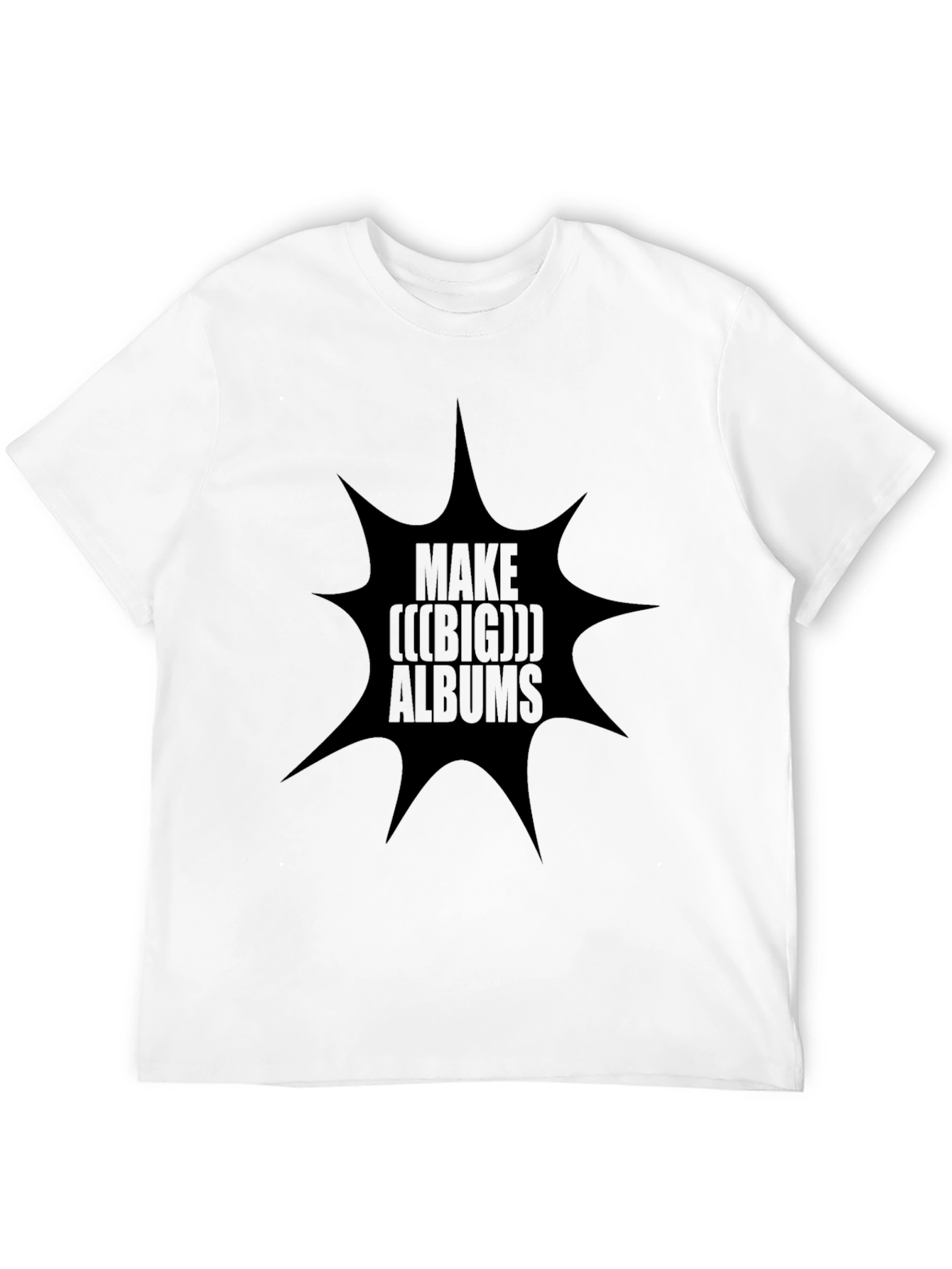 Make Big Albums Black Graphic Tee