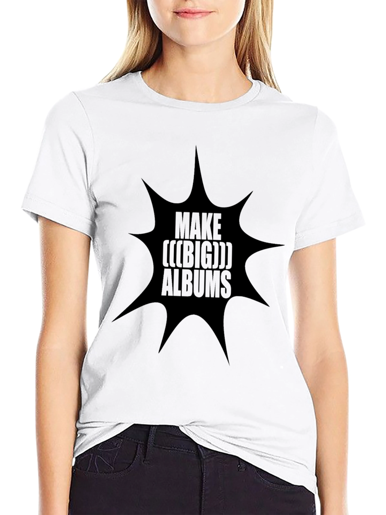Make Big Albums Black Graphic Tee