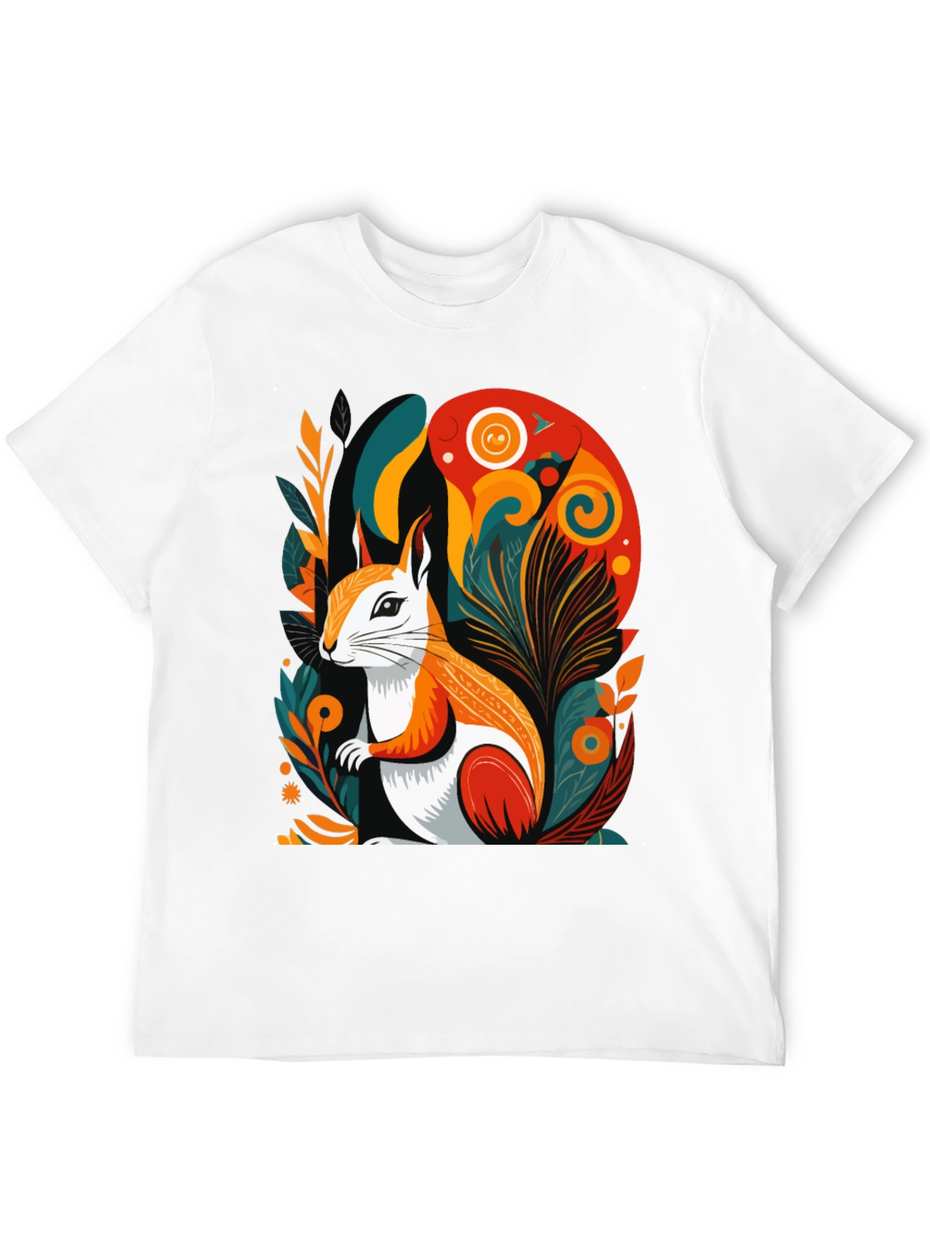 Squirrel Art Graphic Tee - Modern Style