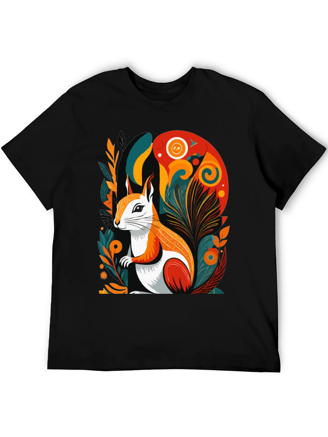 Squirrel Art Graphic Tee - Modern Style
