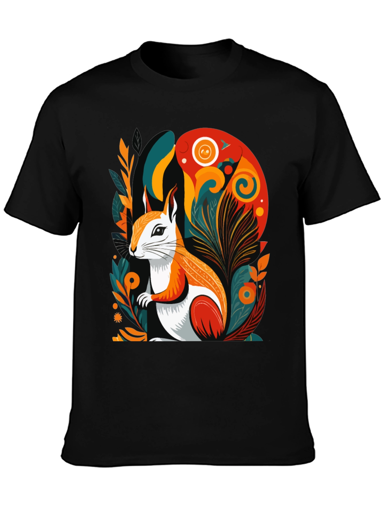 Squirrel Art Graphic Tee - Modern Style