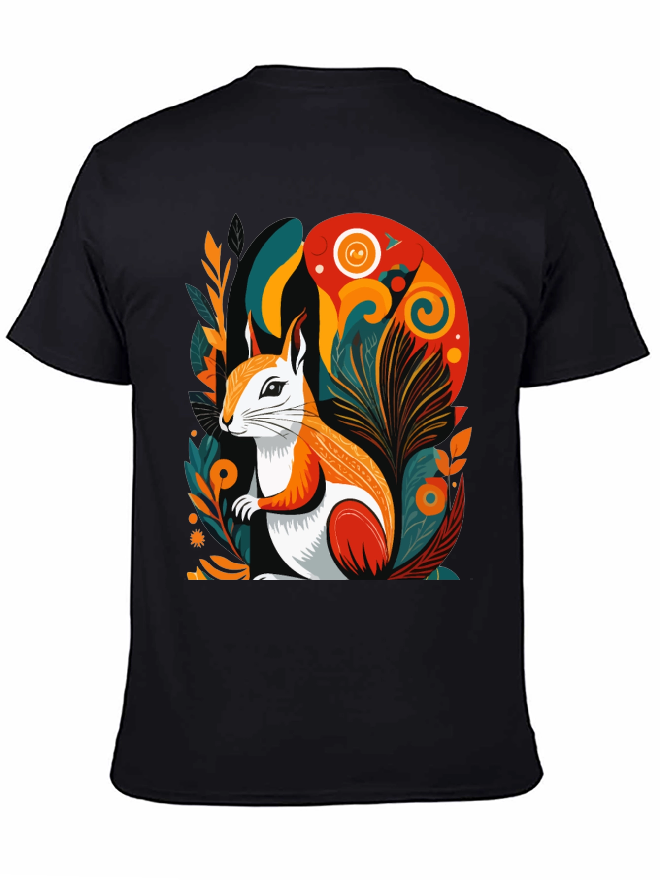 Squirrel Art Graphic Tee - Modern Style