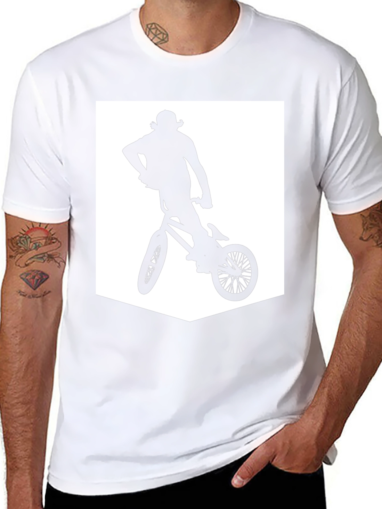 BMX Rider Graphic Tee - Black Casual T-Shirt
