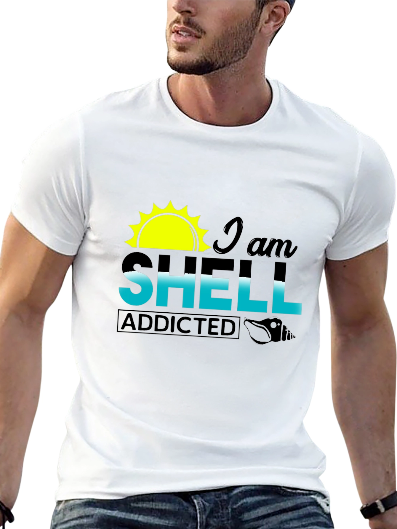I am Shell Addicted Black T-Shirt
