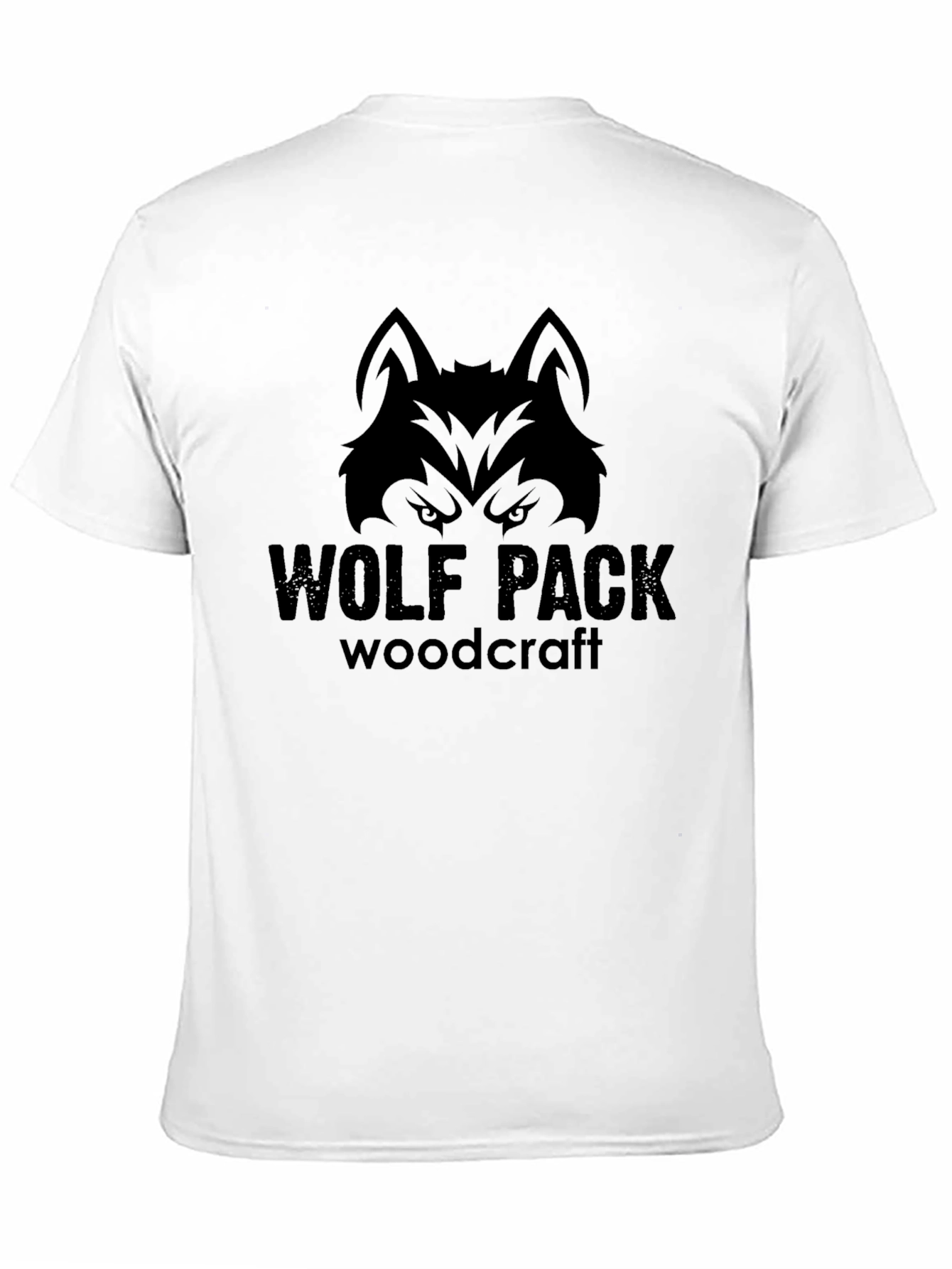 Wolf Pack Woodcraft Graphic T-Shirt - Black