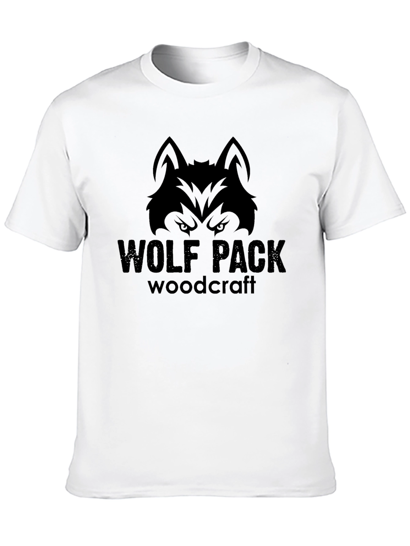 Wolf Pack Woodcraft Graphic T-Shirt - Black