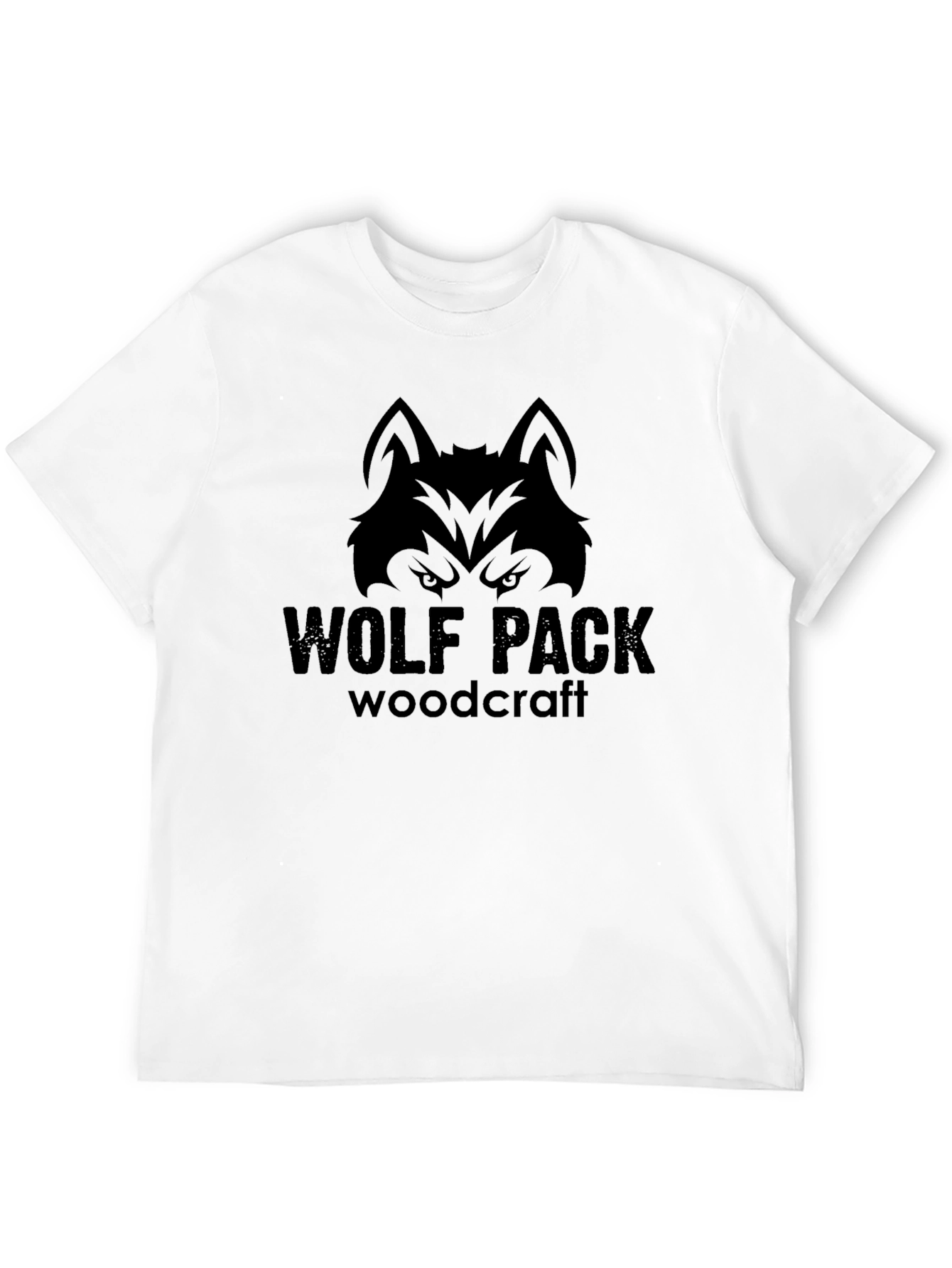 Wolf Pack Woodcraft Graphic T-Shirt - Black