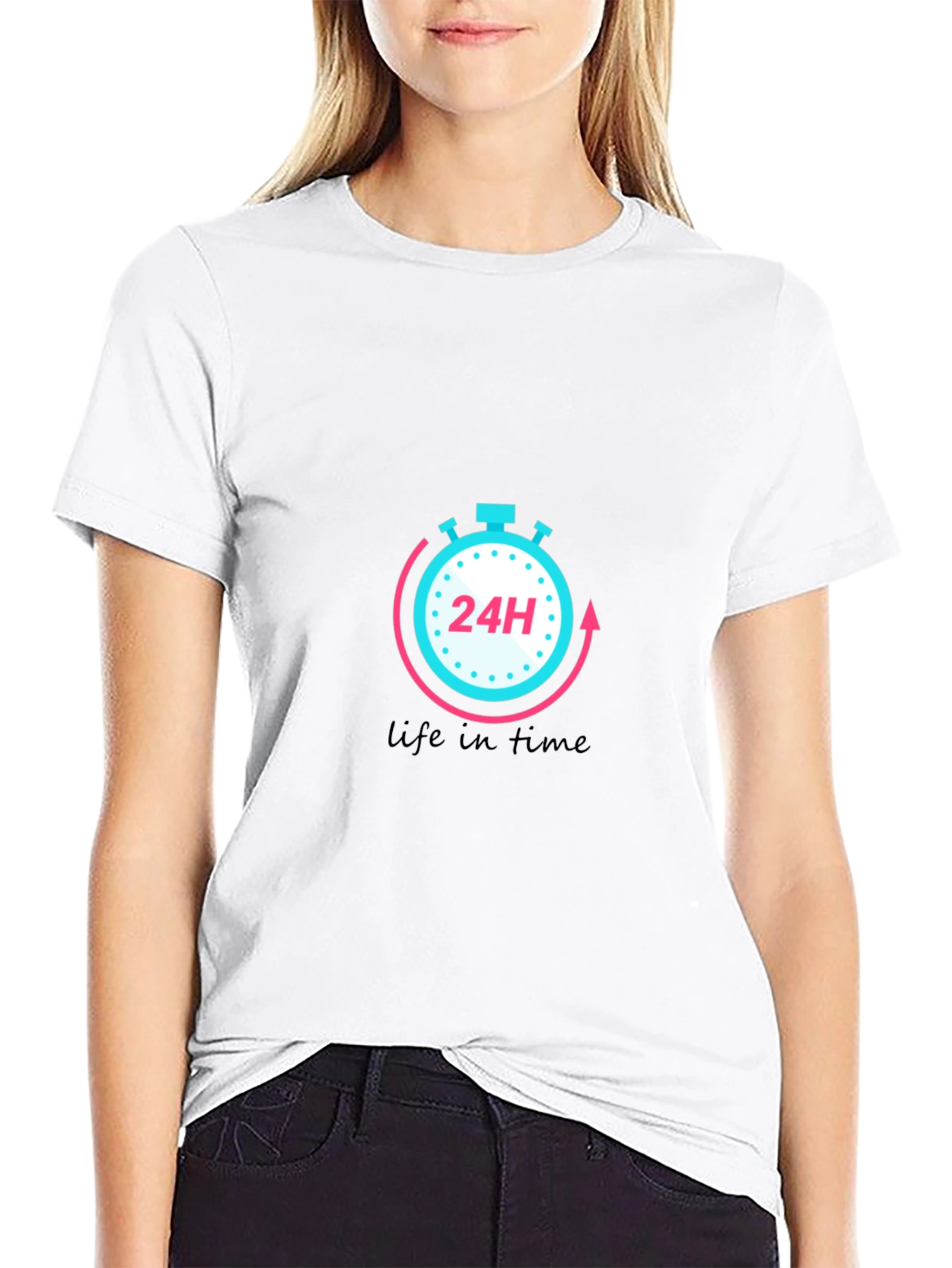 24H Life in Time Black T-Shirt