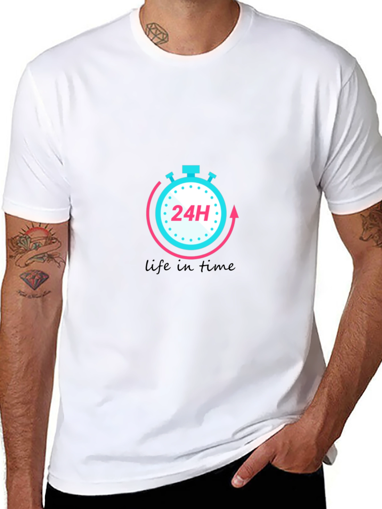 24H Life in Time Black T-Shirt