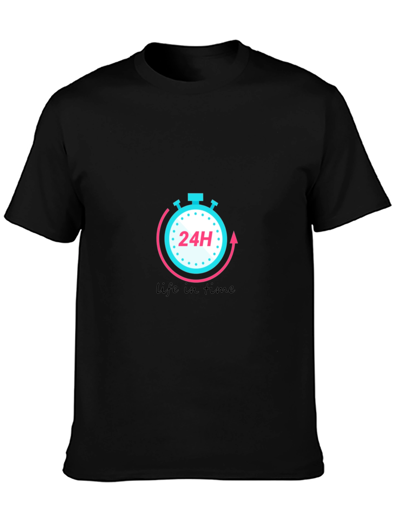 24H Life in Time Black T-Shirt