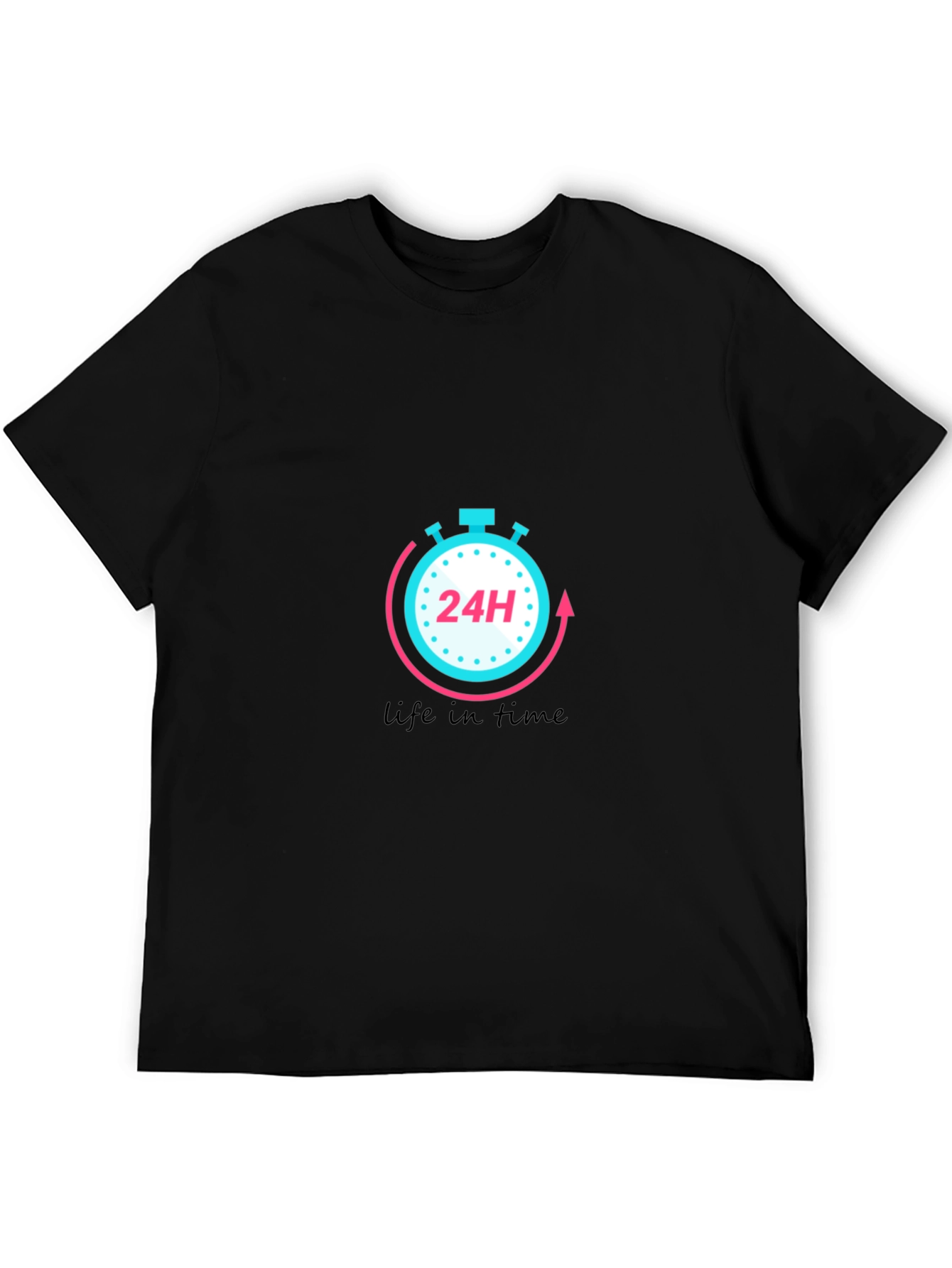 24H Life in Time Black T-Shirt