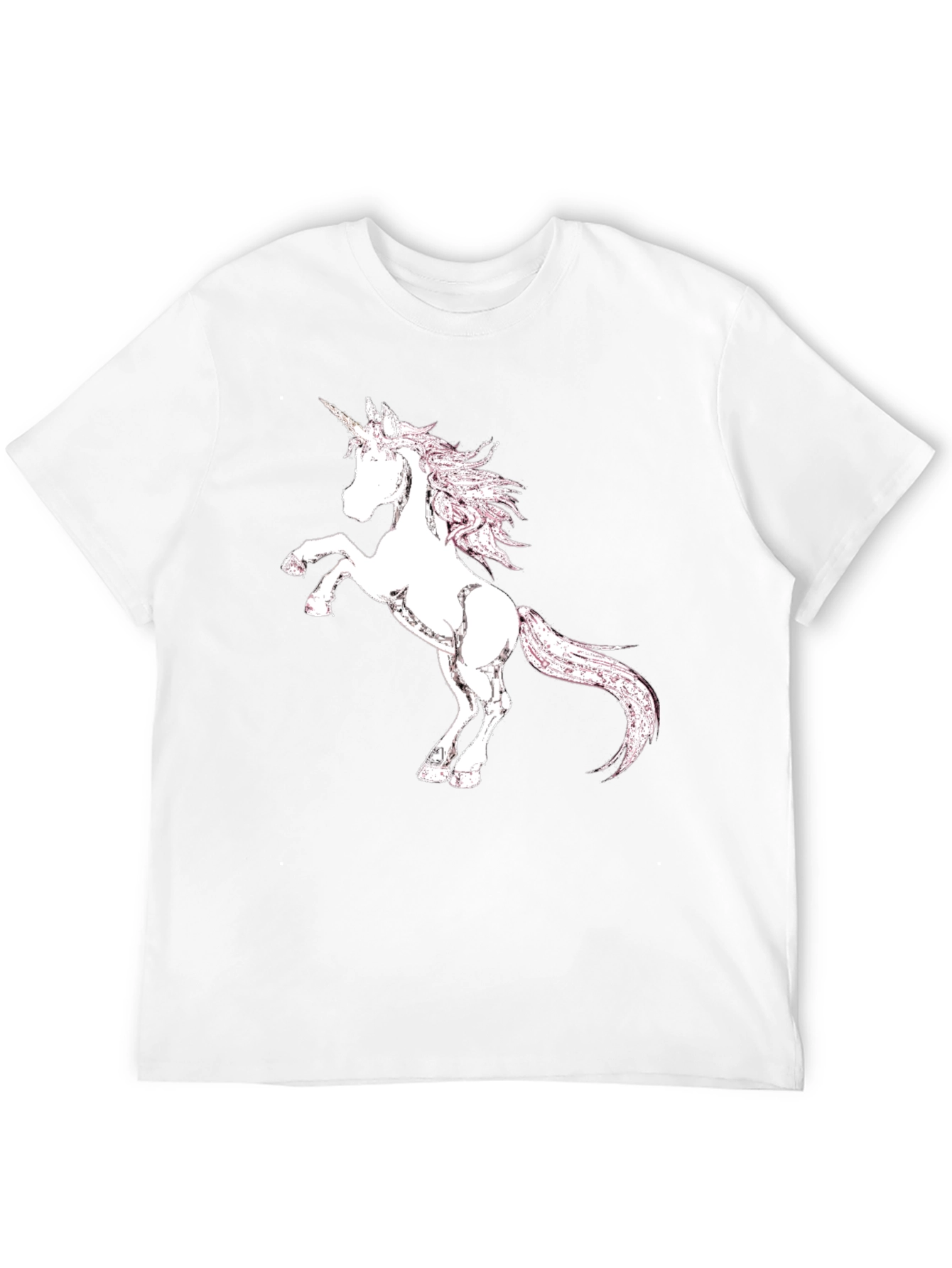 Unicorn Graphic Print Black T-Shirt