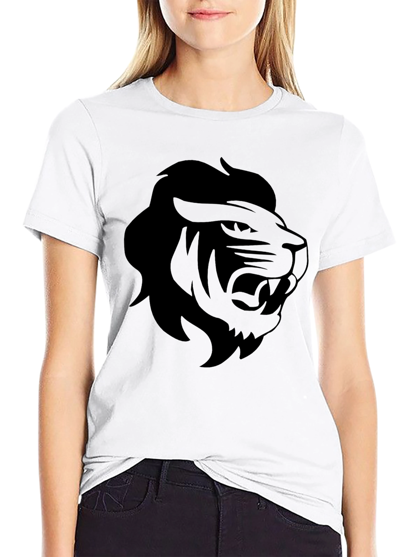 Black Lion Graphic Tee - Mens Casual Shirt