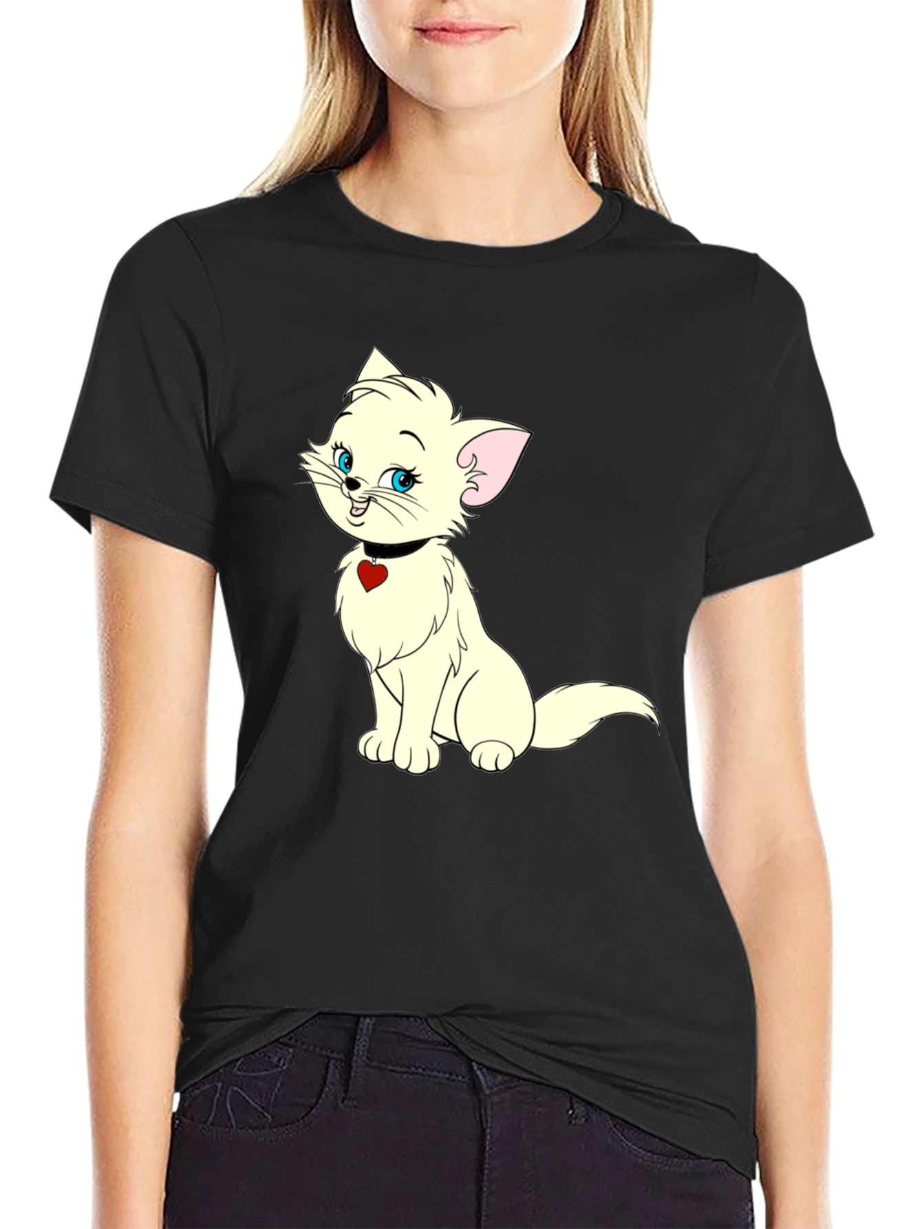 Marie Cat T-Shirt - Aristocats Cartoon Tee
